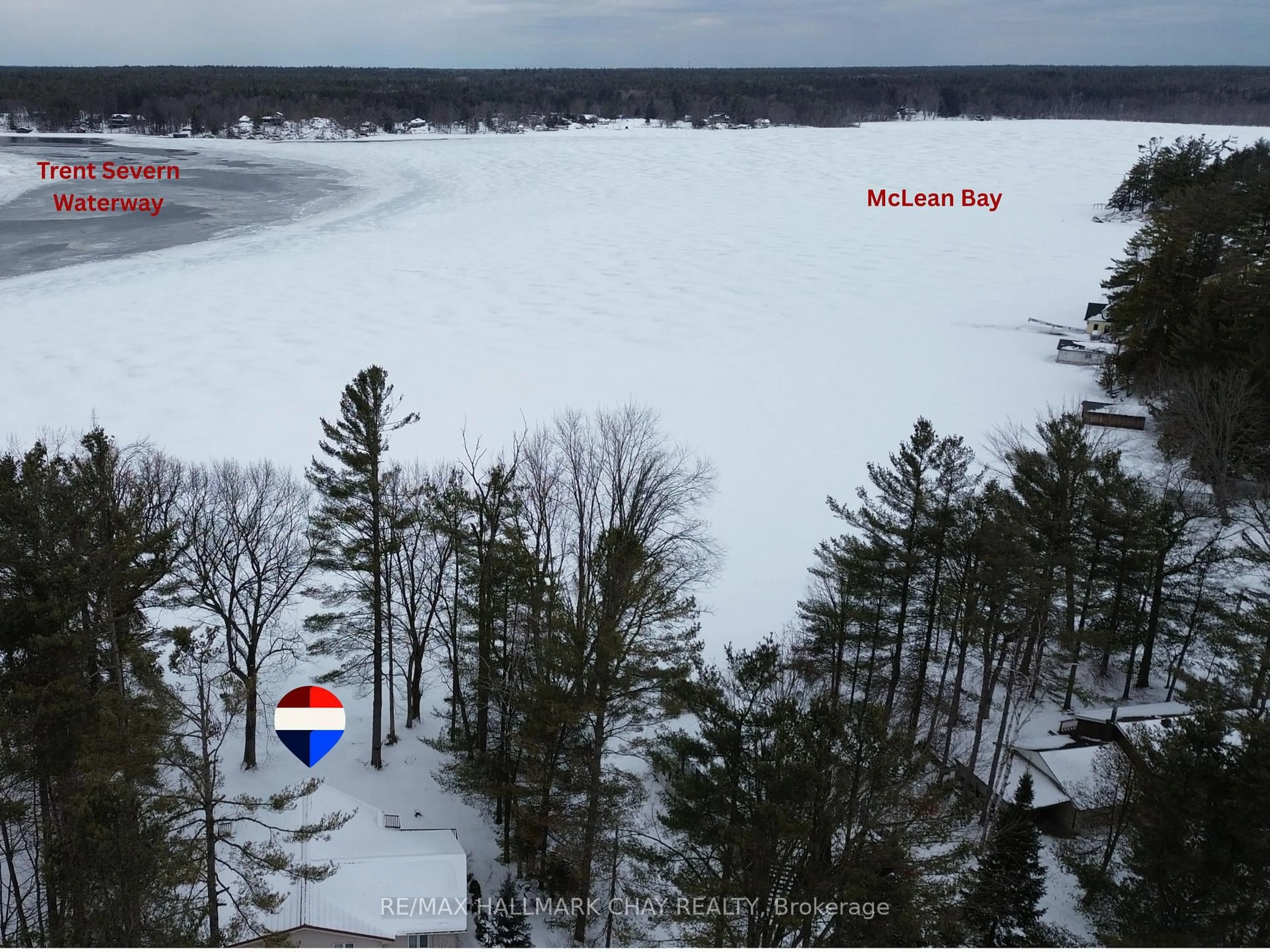 A pic from outside/outdoor area/front of a property/back of a property/a pic from drone, water/lake/river/ocean view for 1832 Kilworthy Rd, Gravenhurst Ontario P0E 1G0