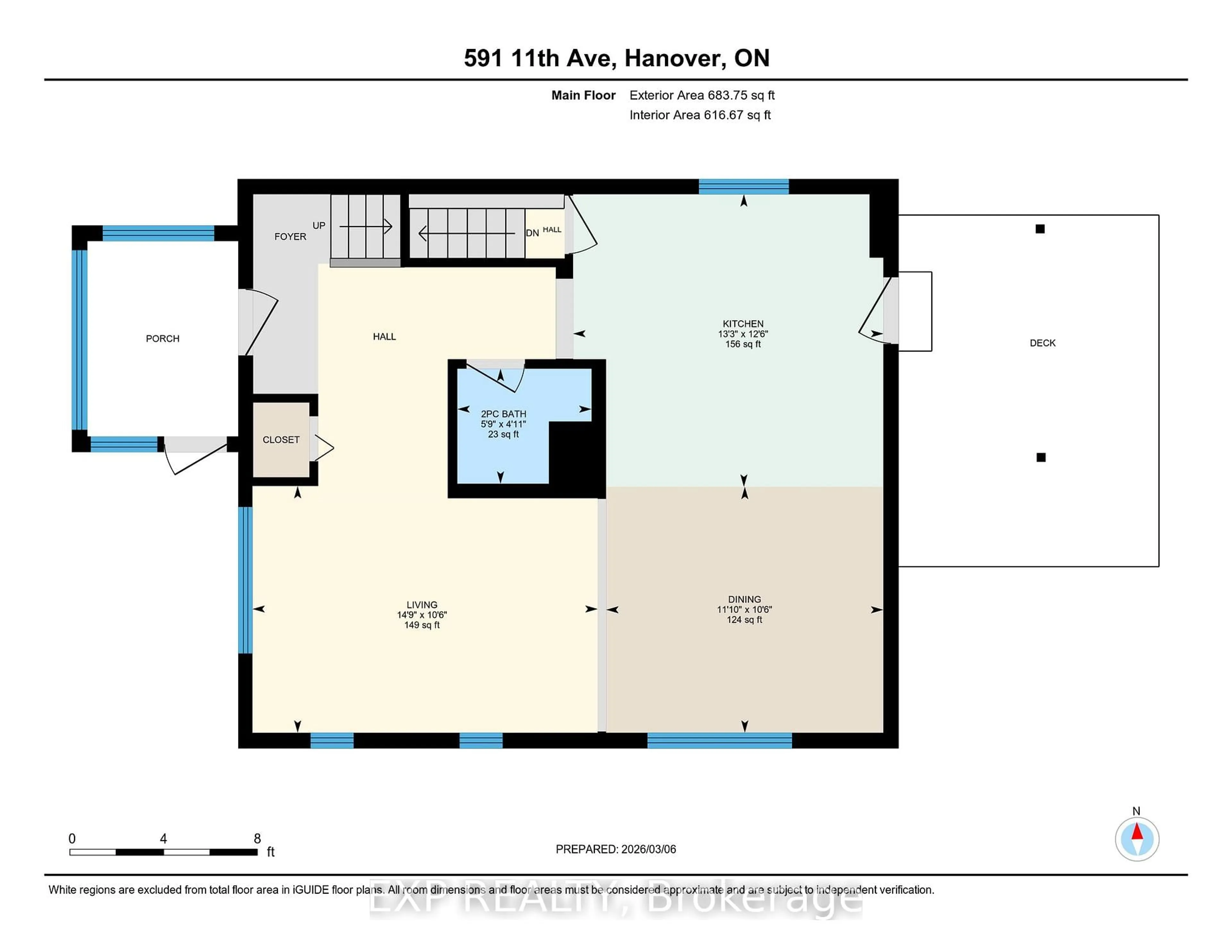 Floor plan for 591 11th Ave, Hanover Ontario N4N 2S5