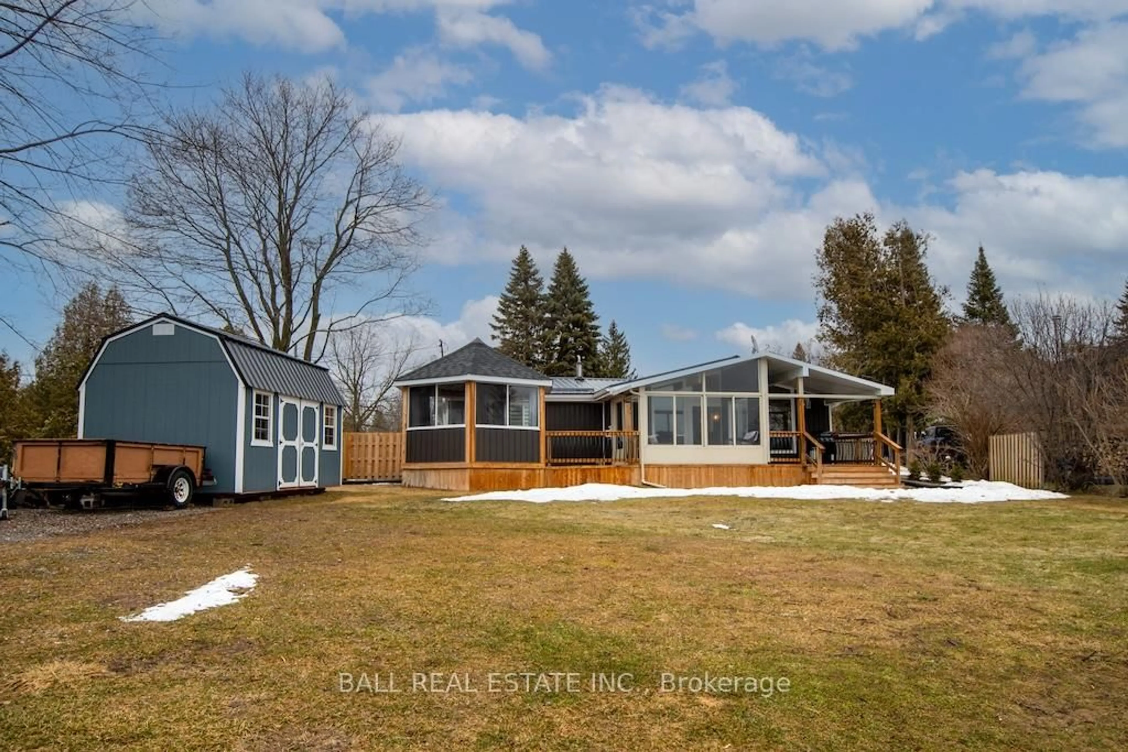 A pic from outside/outdoor area/front of a property/back of a property/a pic from drone, water/lake/river/ocean view for 67 Marilyn Cres, Kawartha Lakes Ontario K0L 1T0