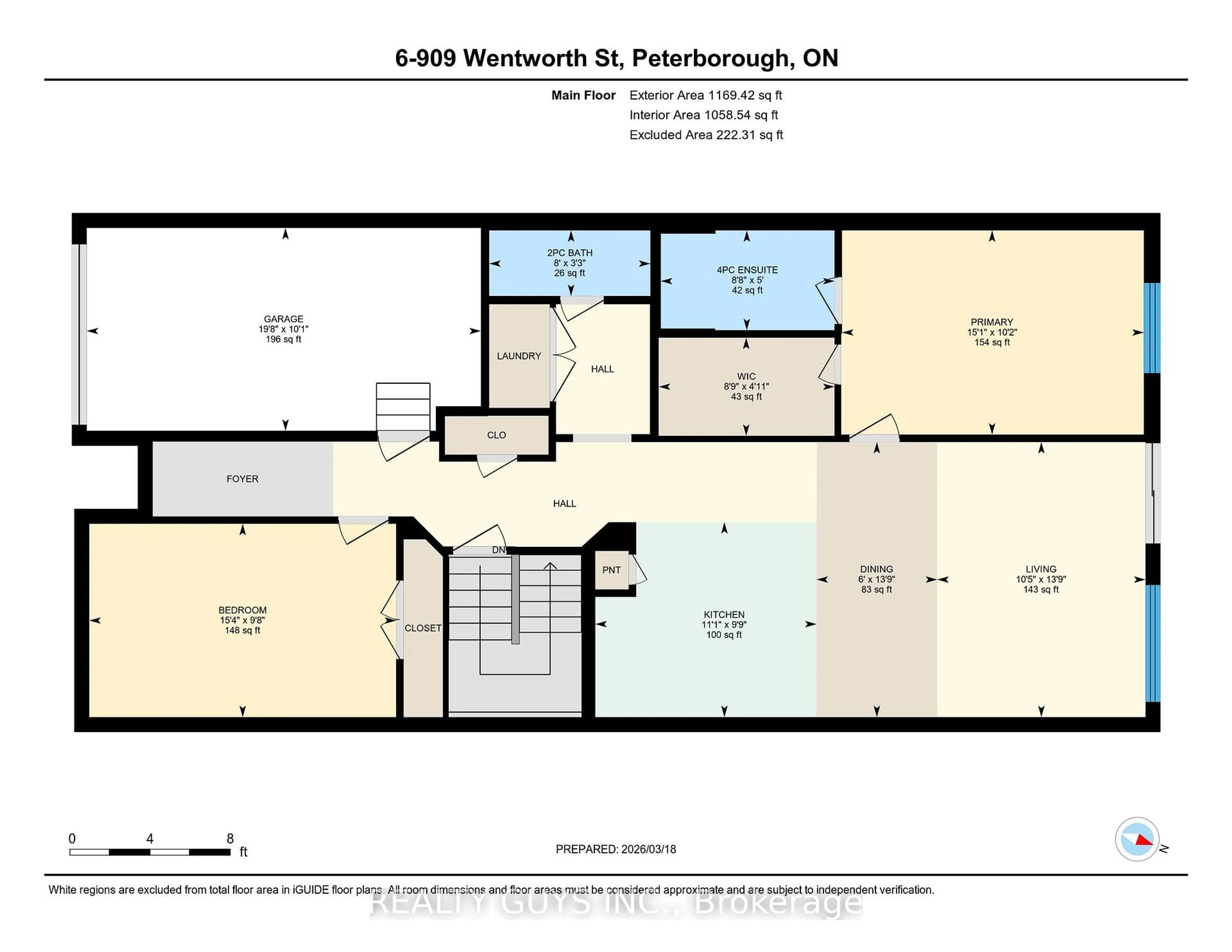Floor plan for 909 Wentworth St #6, Peterborough Ontario K9J 8R7