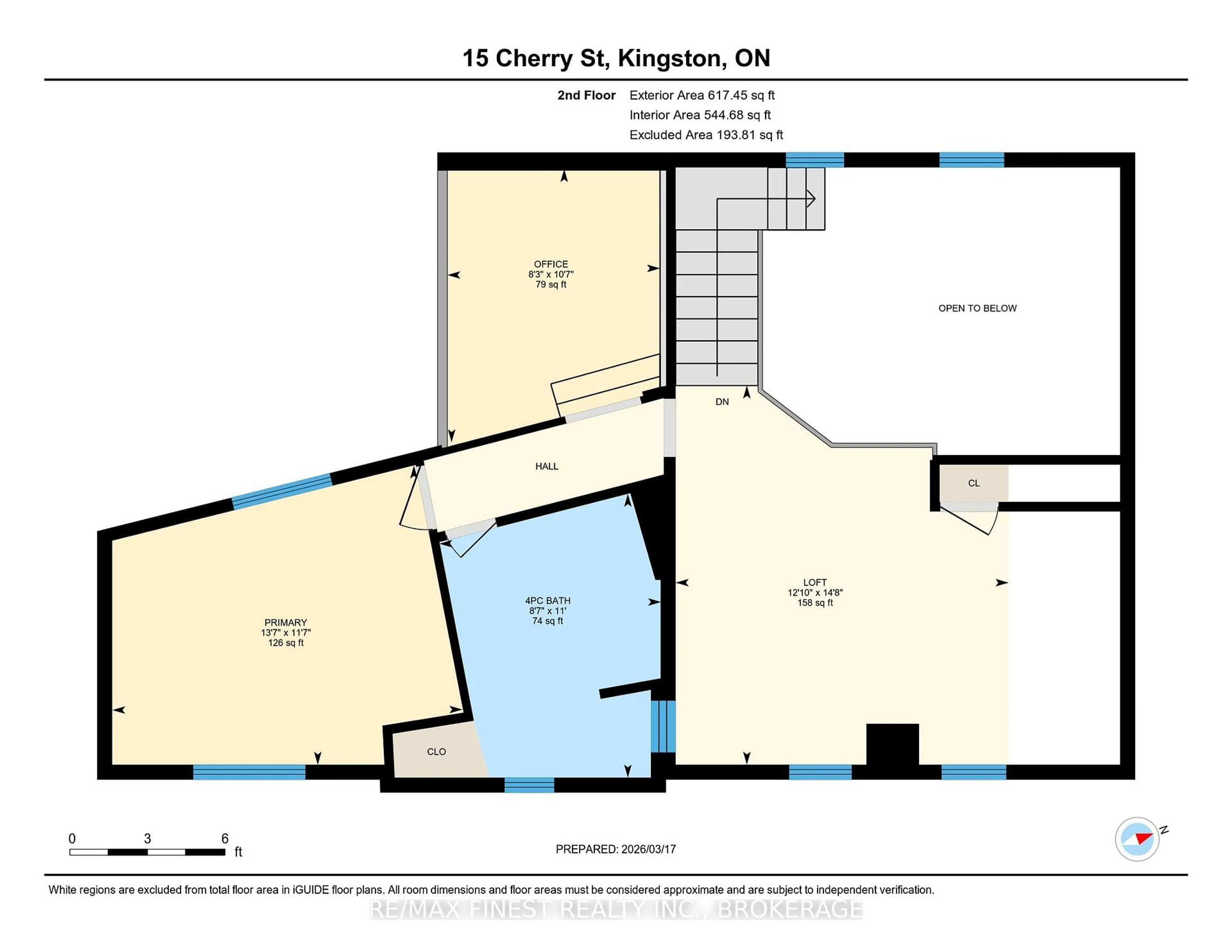 Floor plan for 15 Cherry St, Kingston Ontario K7K 3W2