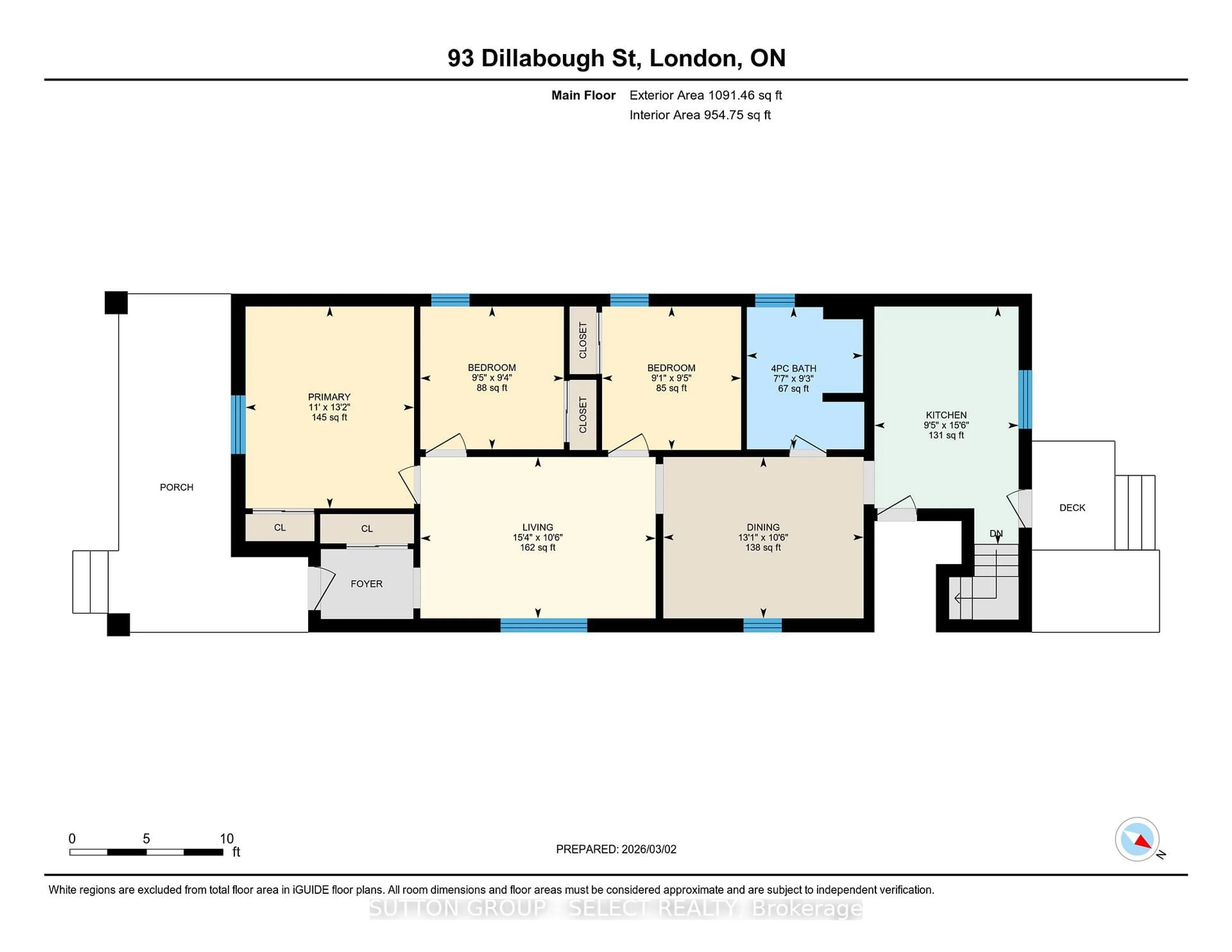 Floor plan for 93 Dillabough St, London East Ontario N5Z 2B9
