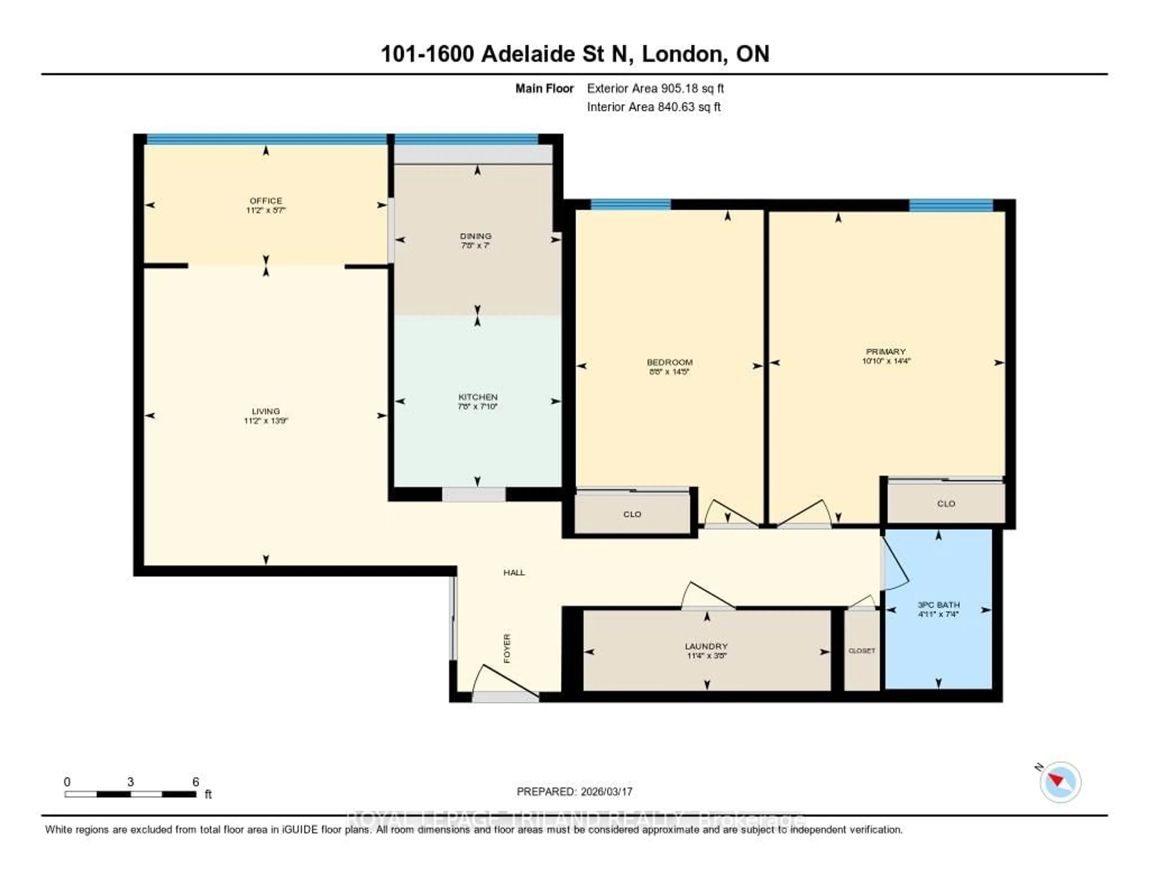 Floor plan for 1600 Adelaide St #101, London North Ontario N5X 3H6