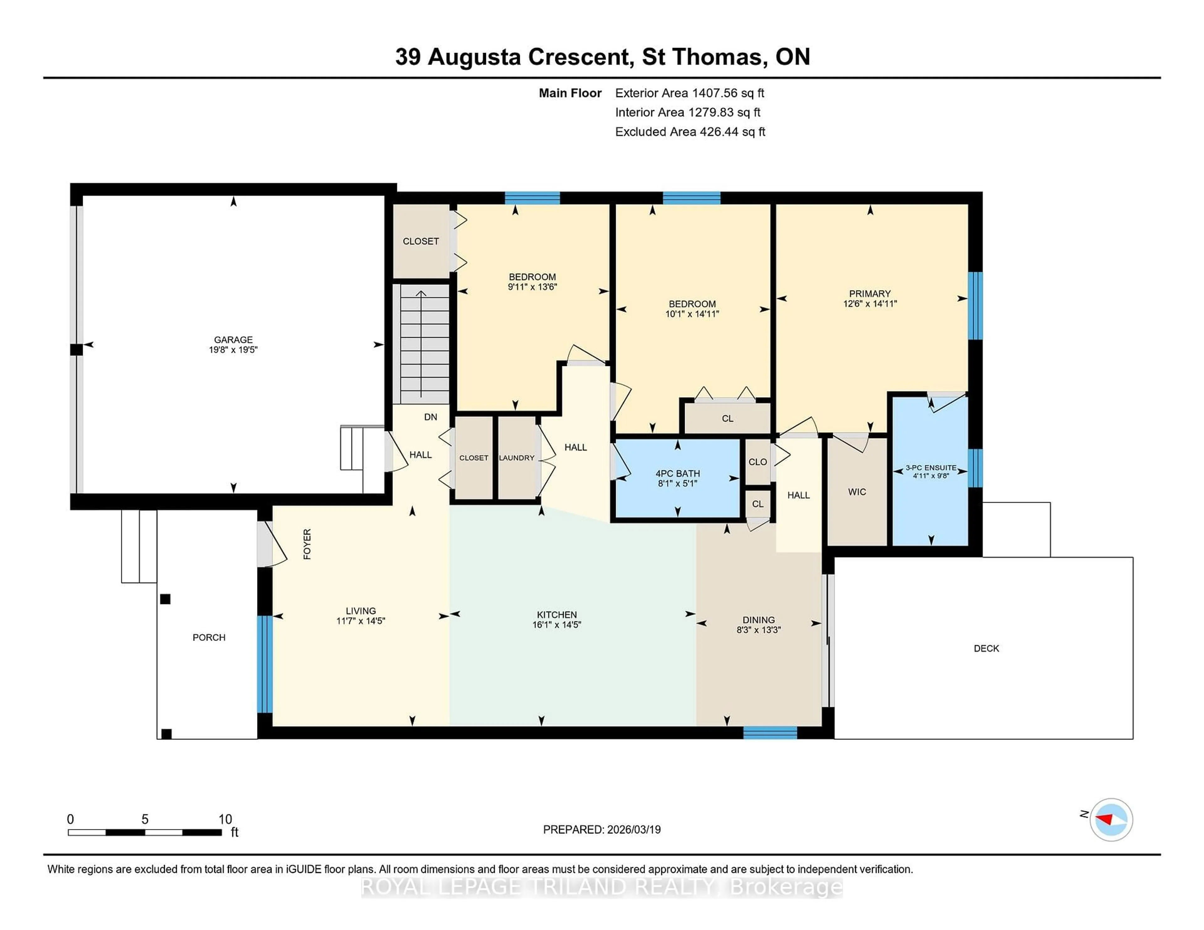 Floor plan for 39 Augusta Cres, St. Thomas Ontario N5R 6J8