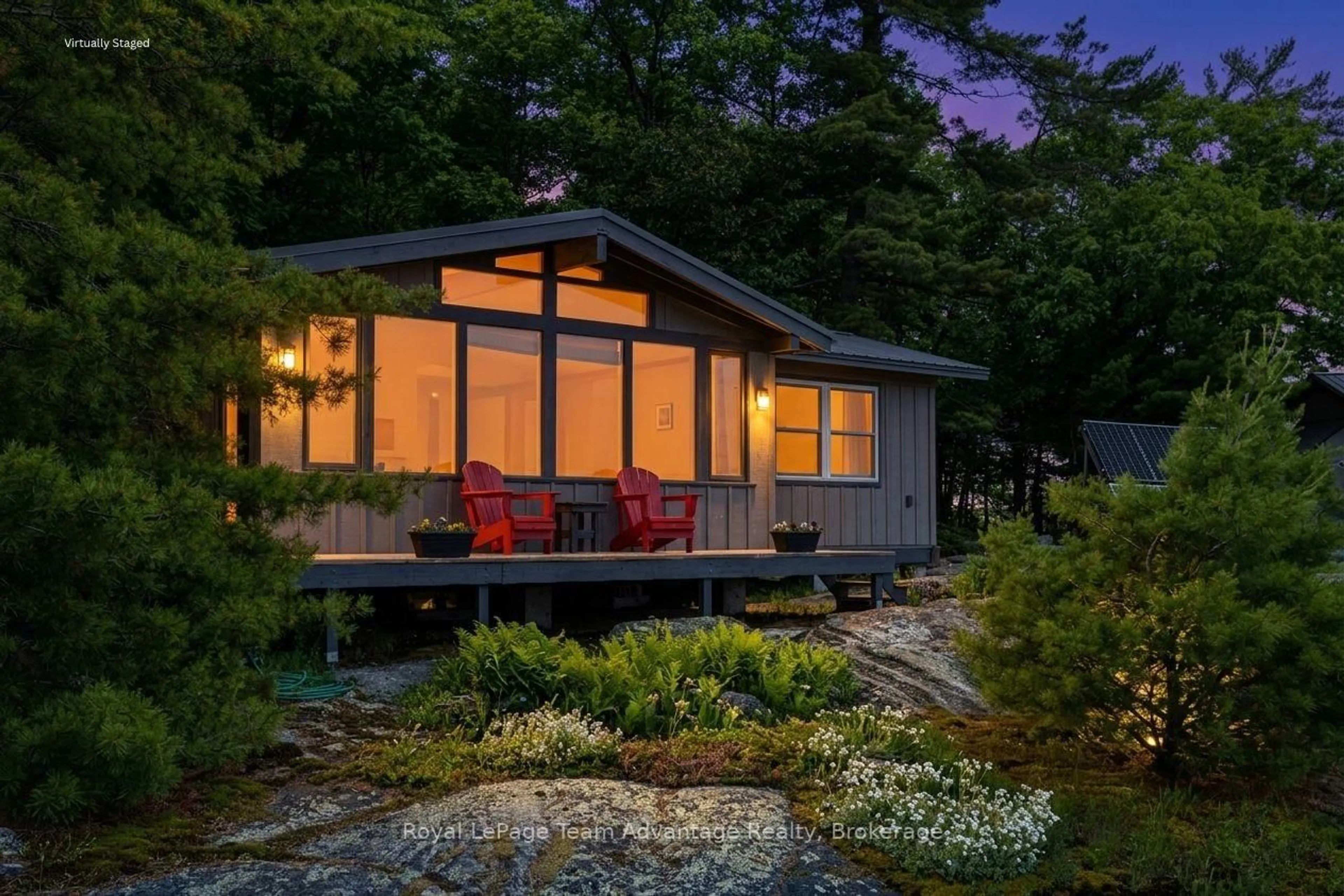 Patio, water/lake/river/ocean view for 36 15C Island, Carling Ontario P0G 1G0