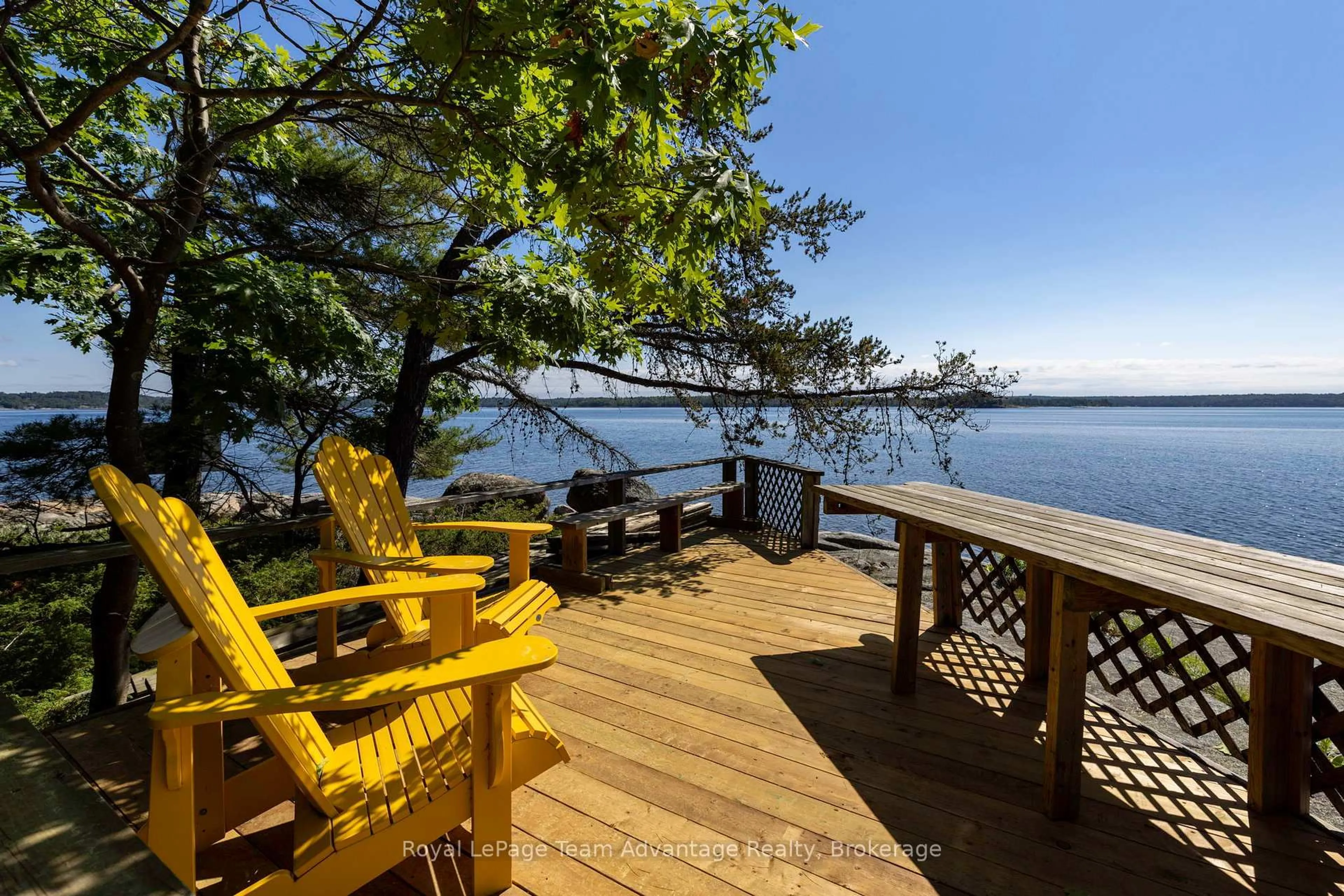 Patio, water/lake/river/ocean view for 36 15C Island, Carling Ontario P0G 1G0