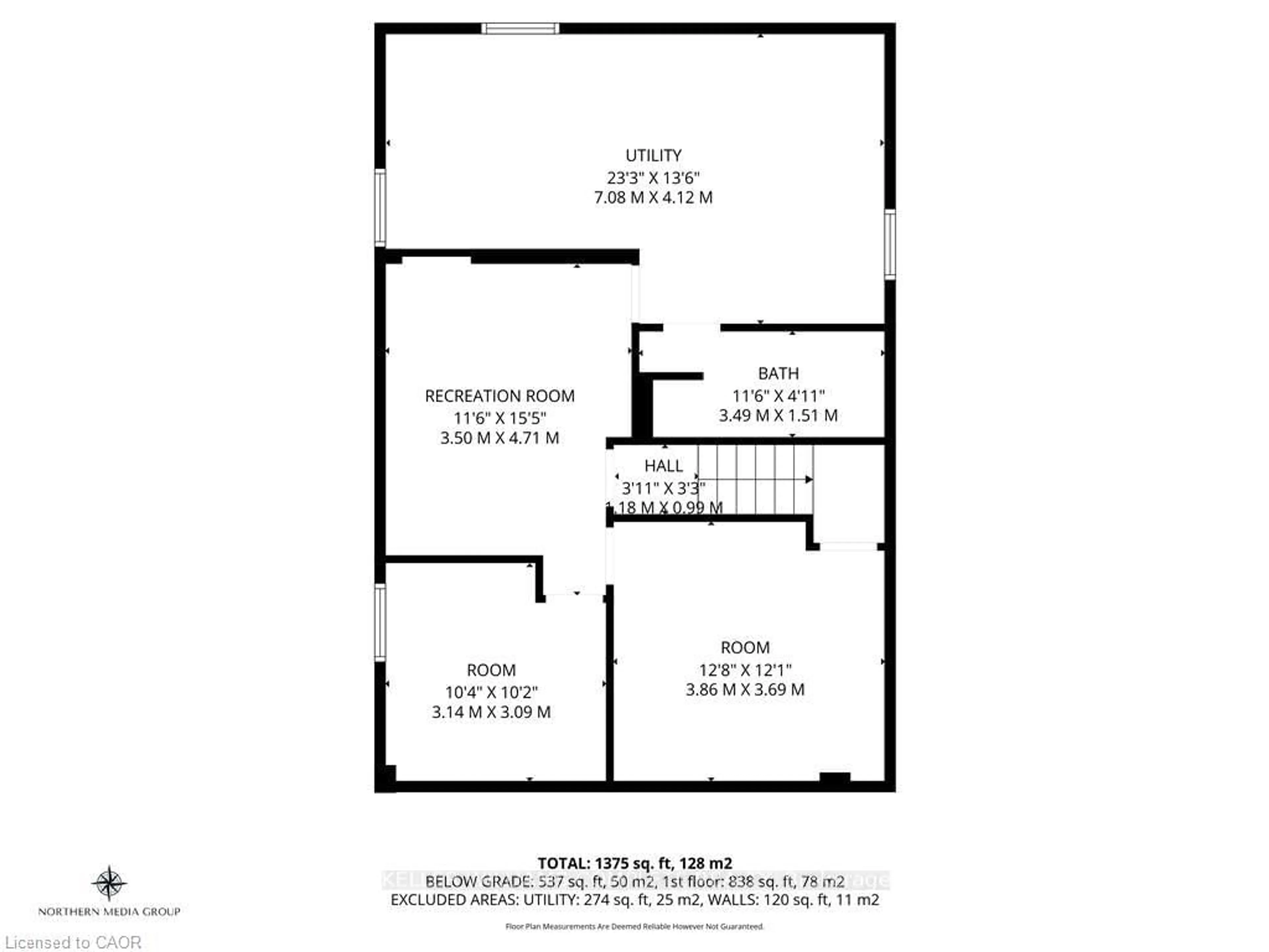 Floor plan for 77 Lawfield Dr, Hamilton Ontario L8V 4C6