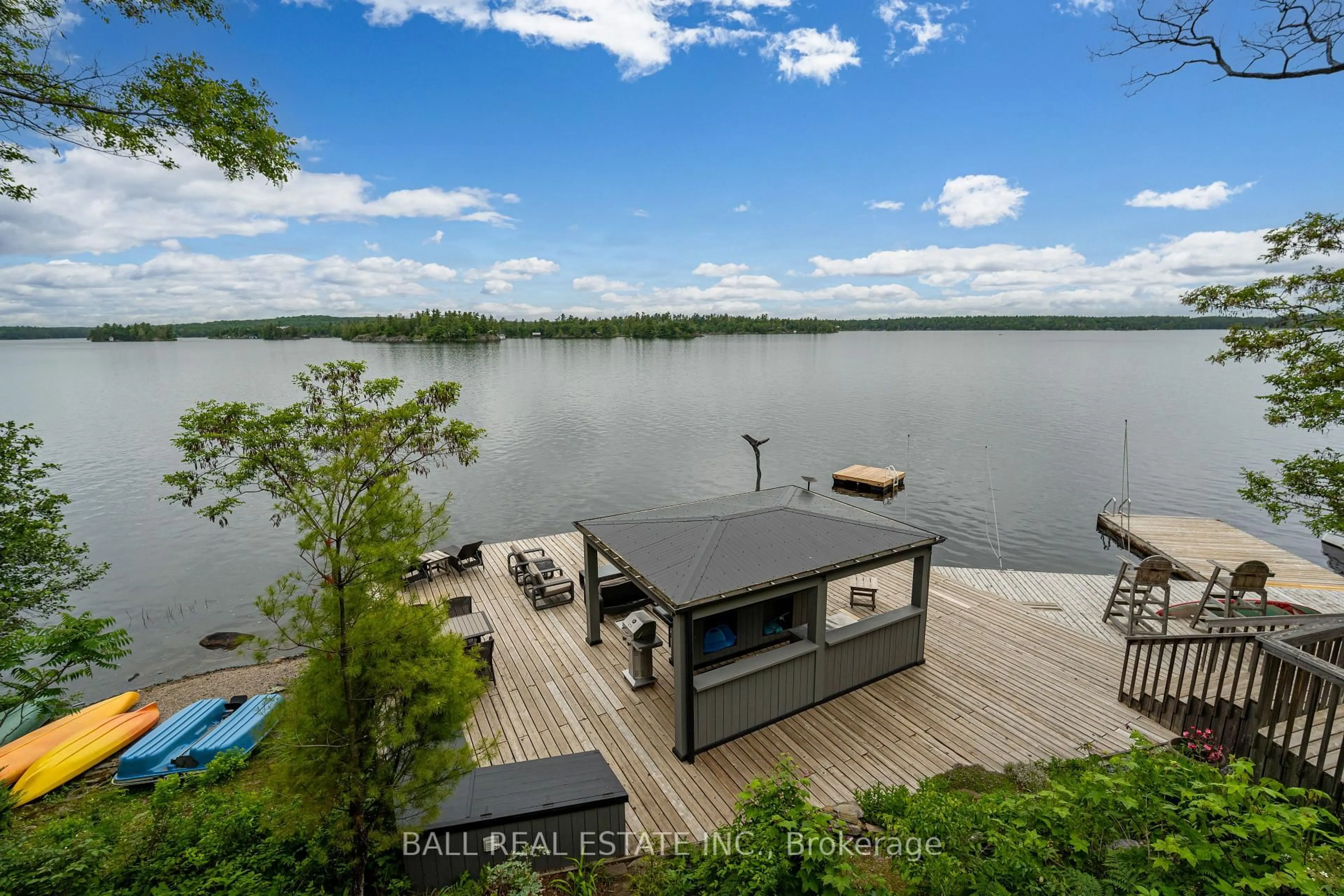 A pic from outside/outdoor area/front of a property/back of a property/a pic from drone, water/lake/river/ocean view for 1329 Trappers Lane, Douro-Dummer Ontario K0L 2H0