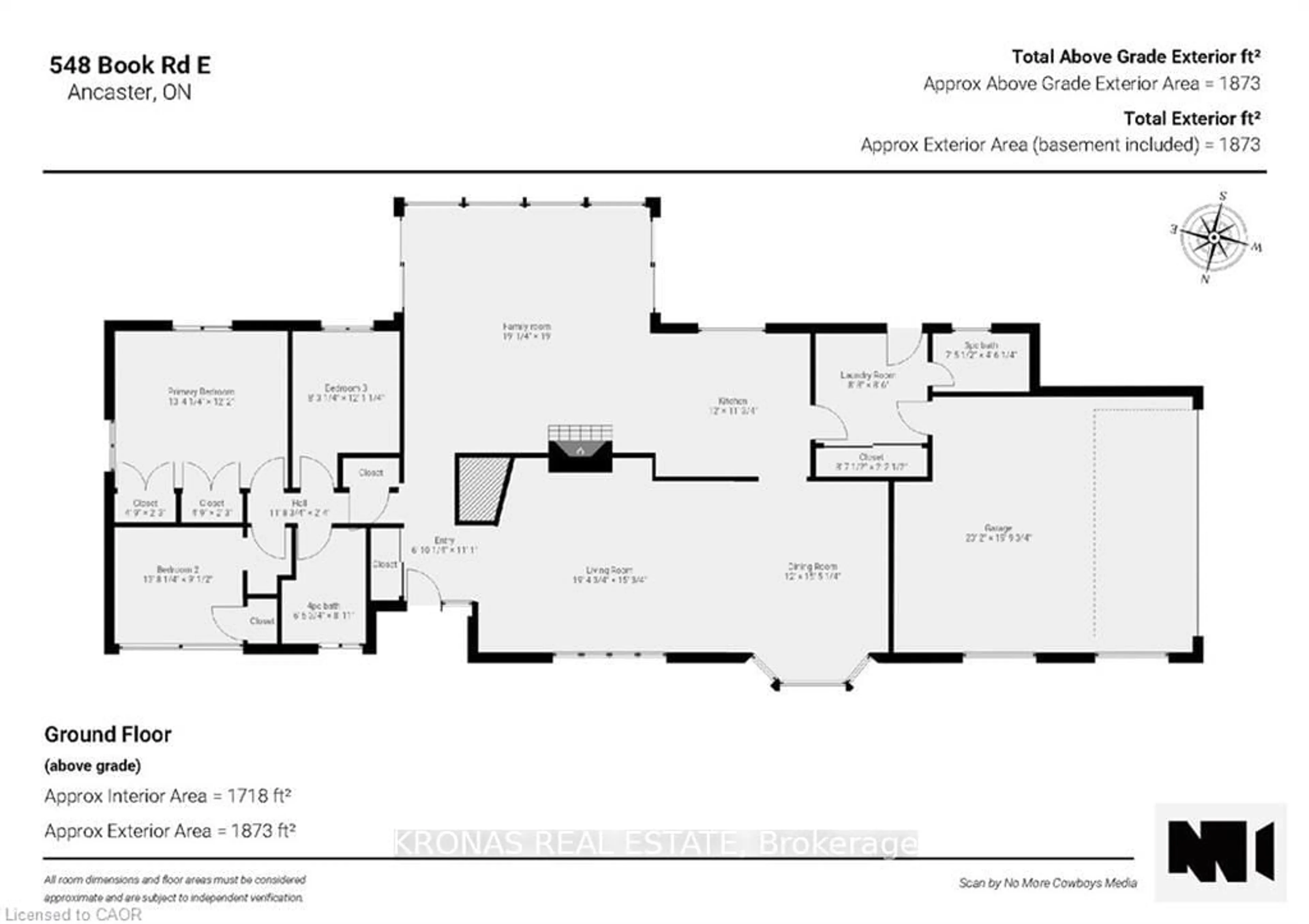 Floor plan for 548 Book Rd, Hamilton Ontario L9G 3L1