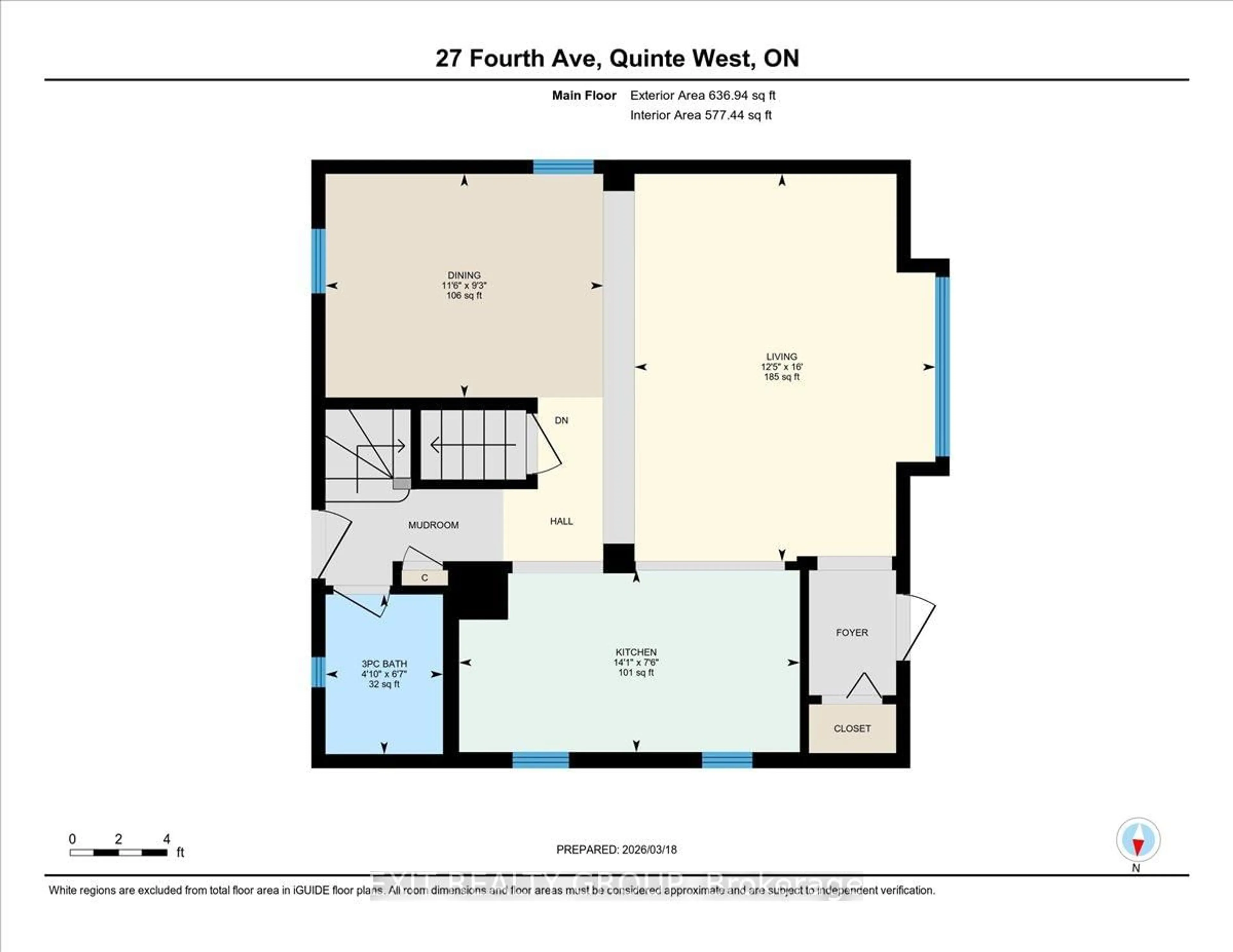 Floor plan for 27 Fourth Ave, Quinte West Ontario K8V 5N5