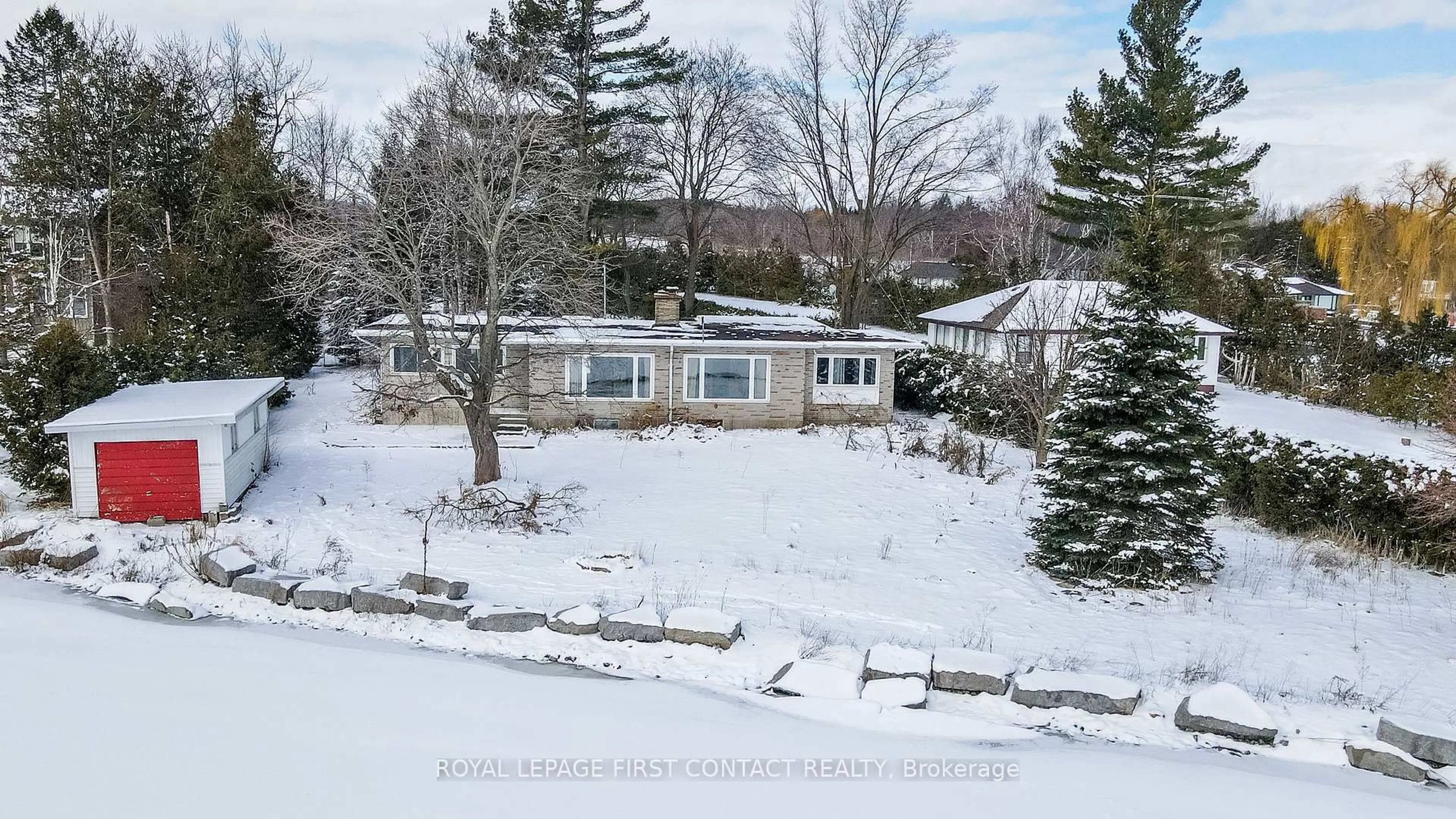 A pic from outside/outdoor area/front of a property/back of a property/a pic from drone, street for 21 Glassford Rd, Kawartha Lakes Ontario K0M 2C0