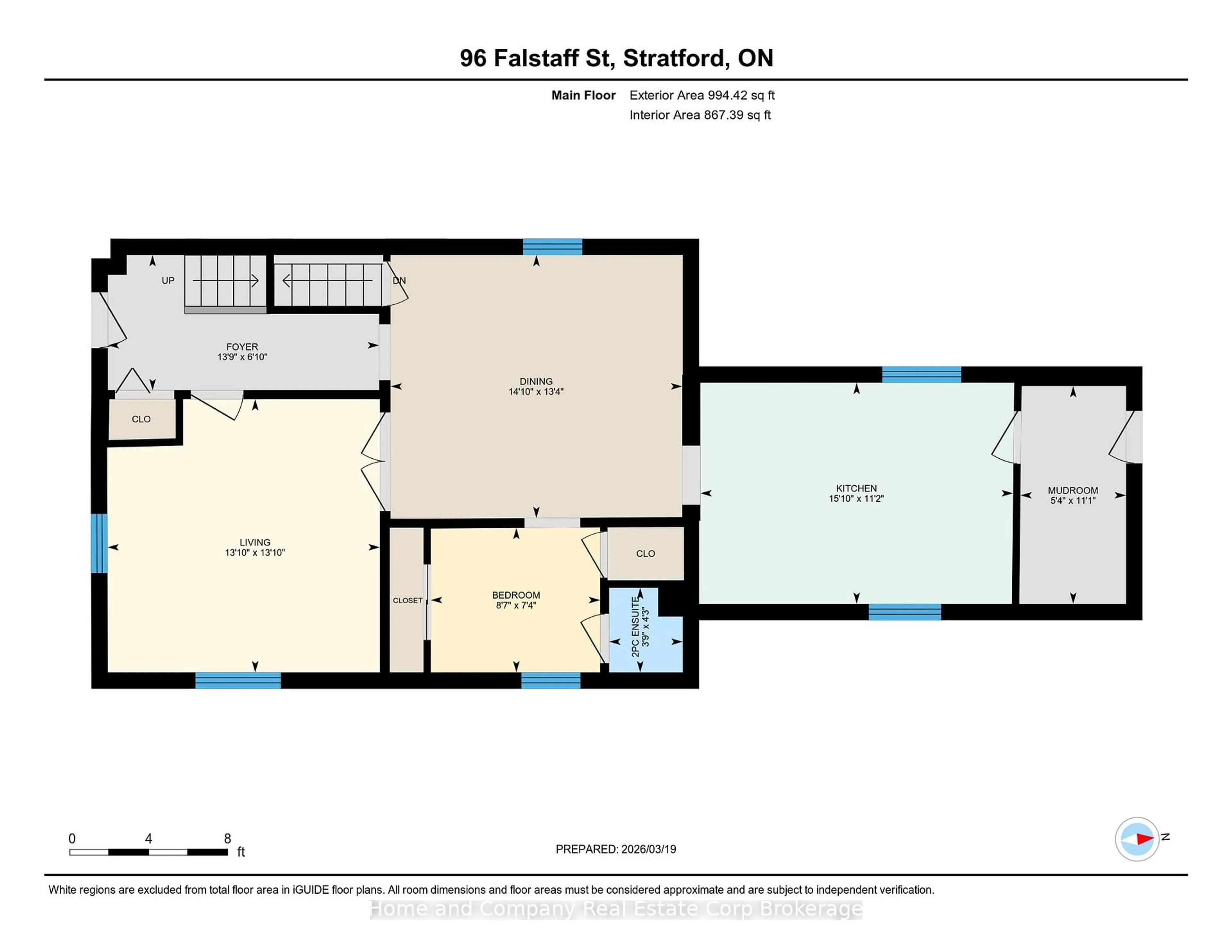 Floor plan for 96 Falstaff St, Stratford Ontario N5A 3T5