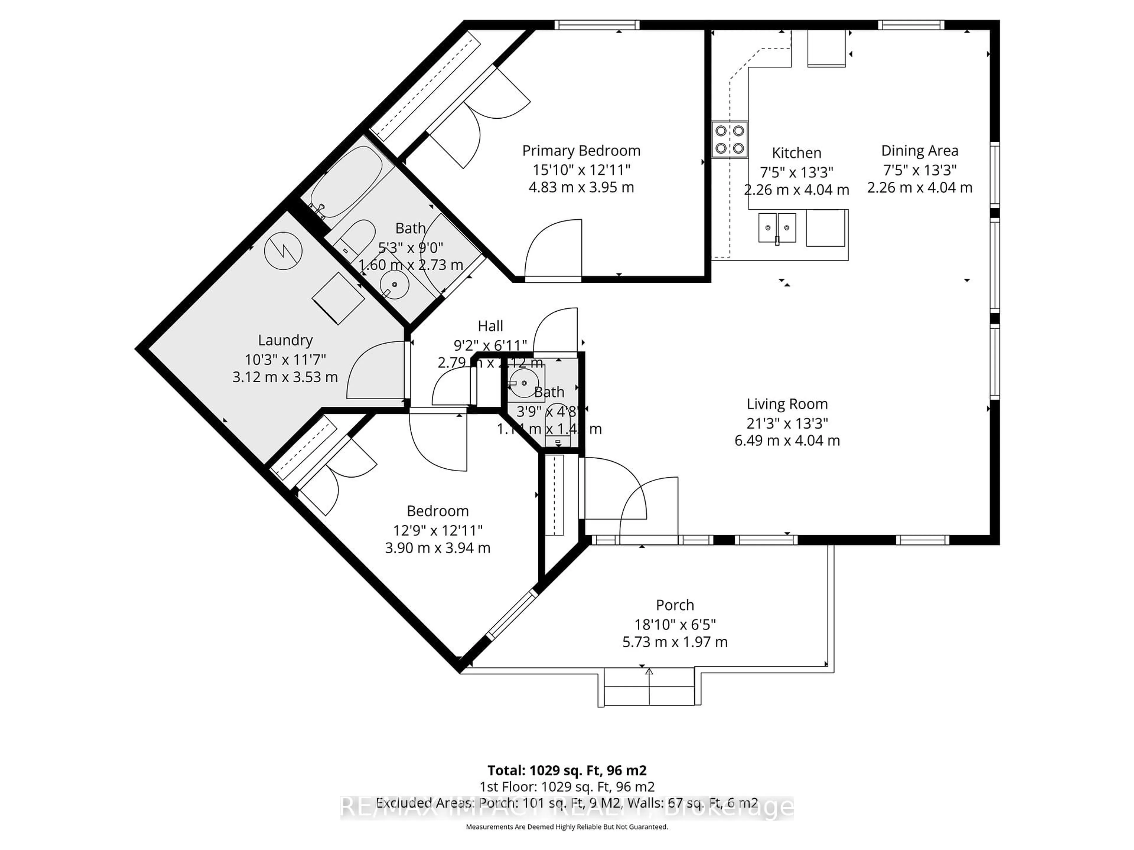 Floor plan for 300 Croft St #1101, Port Hope Ontario L1A 0E1