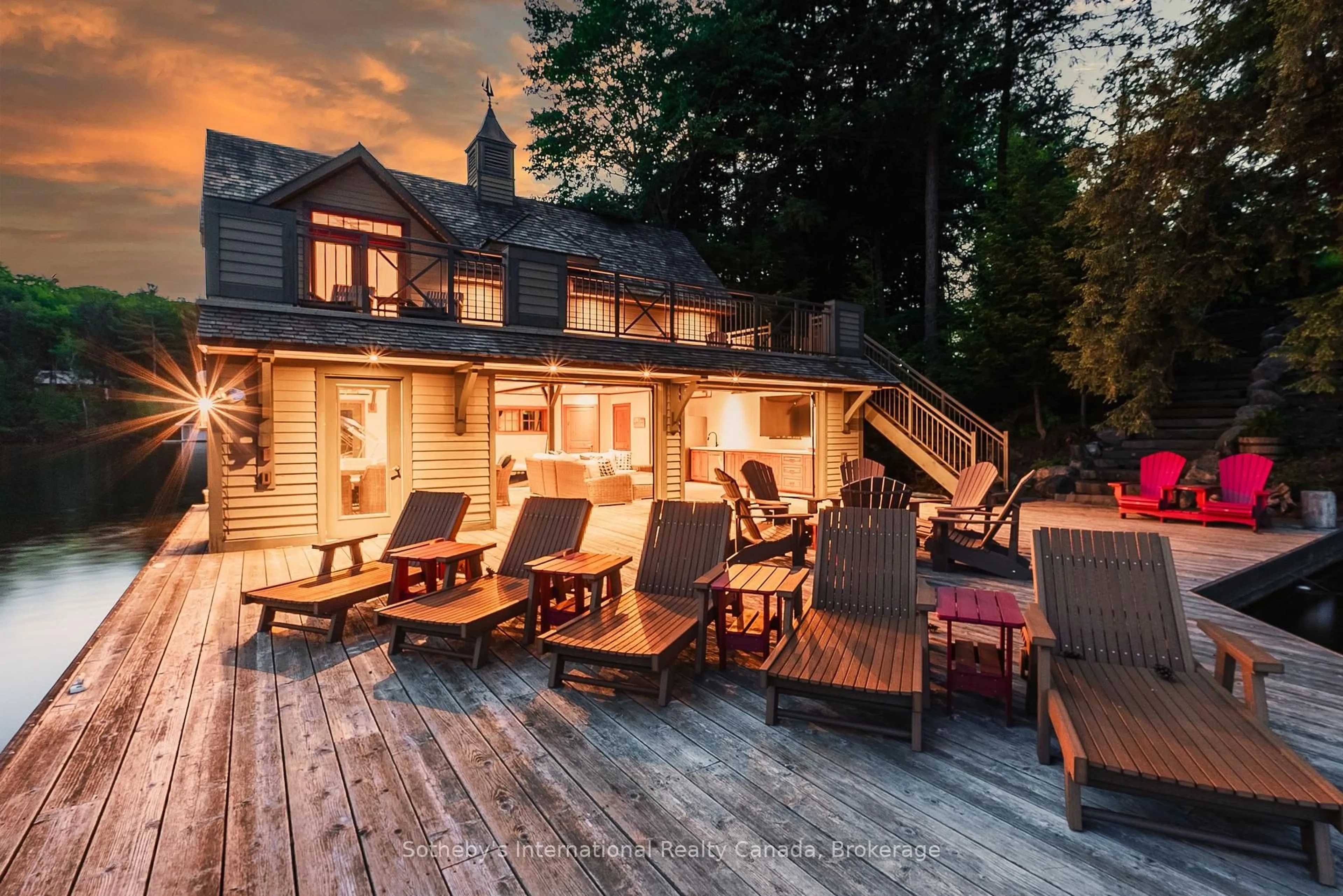 Patio, water/lake/river/ocean view for 4 Ditchburn Dr, Seguin Ontario P0C 1J0