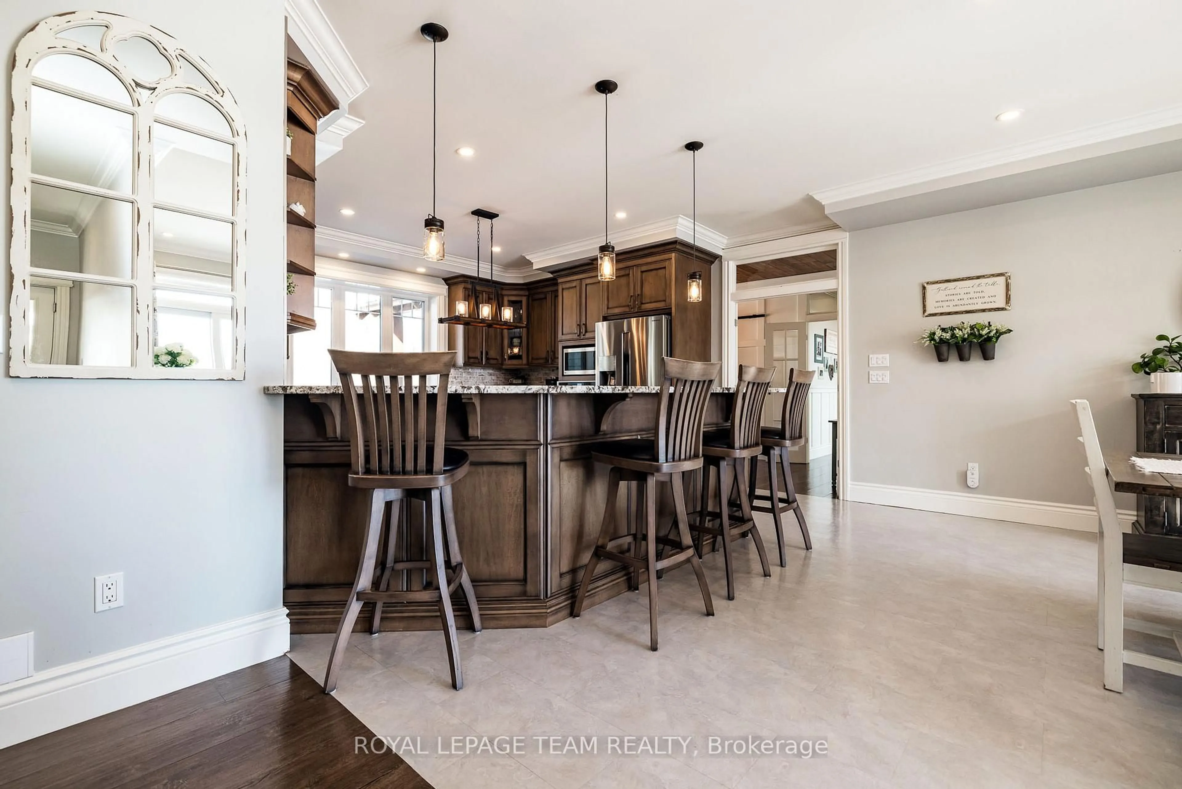 Open concept kitchen, ceramic/tile floor for 9459 MCCUAN Rd, Carleton Place Ontario K7C 0C4