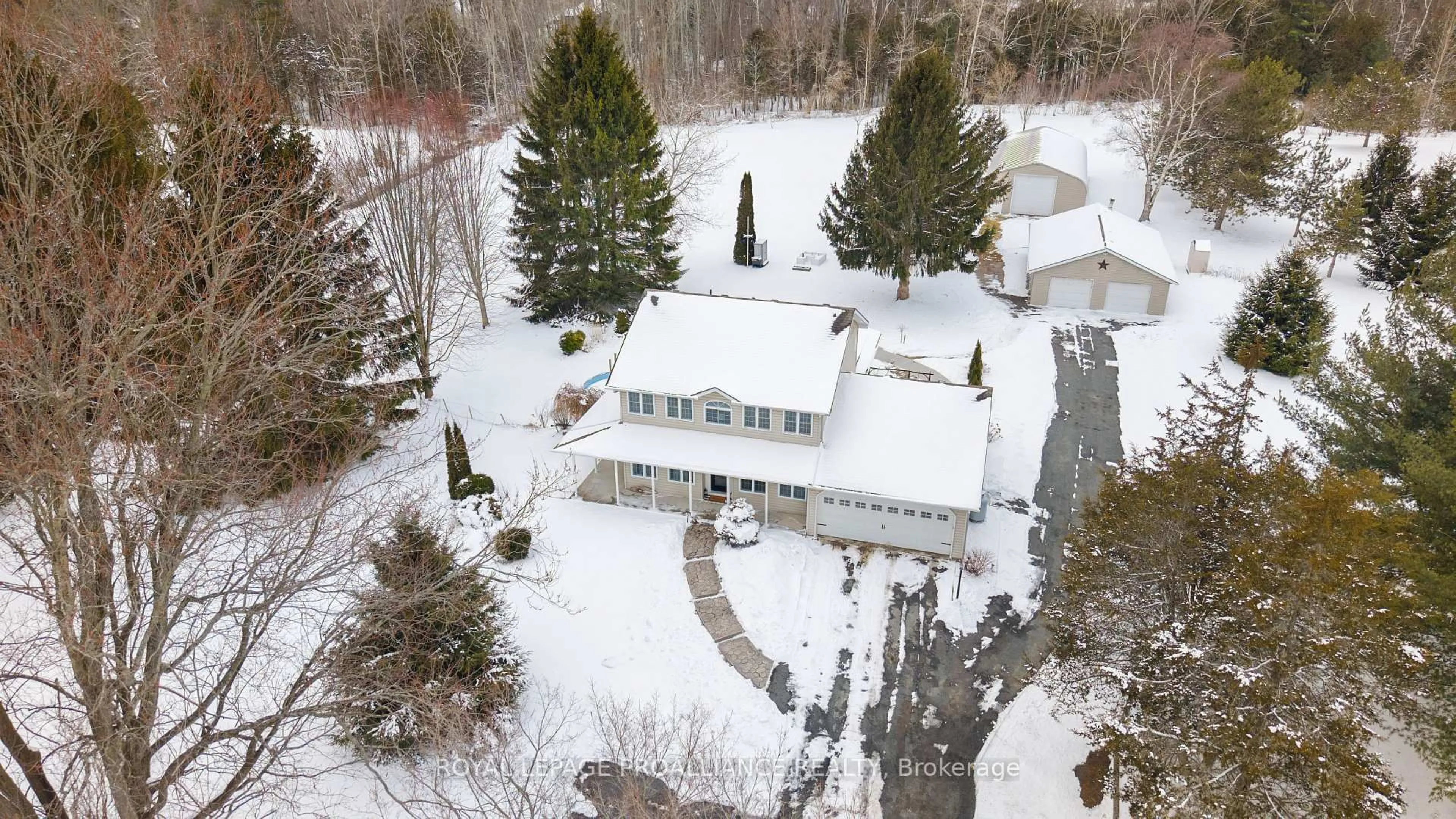 A pic from outside/outdoor area/front of a property/back of a property/a pic from drone, street for 143 Taft Rd, Prince Edward County Ontario K0K 1L0