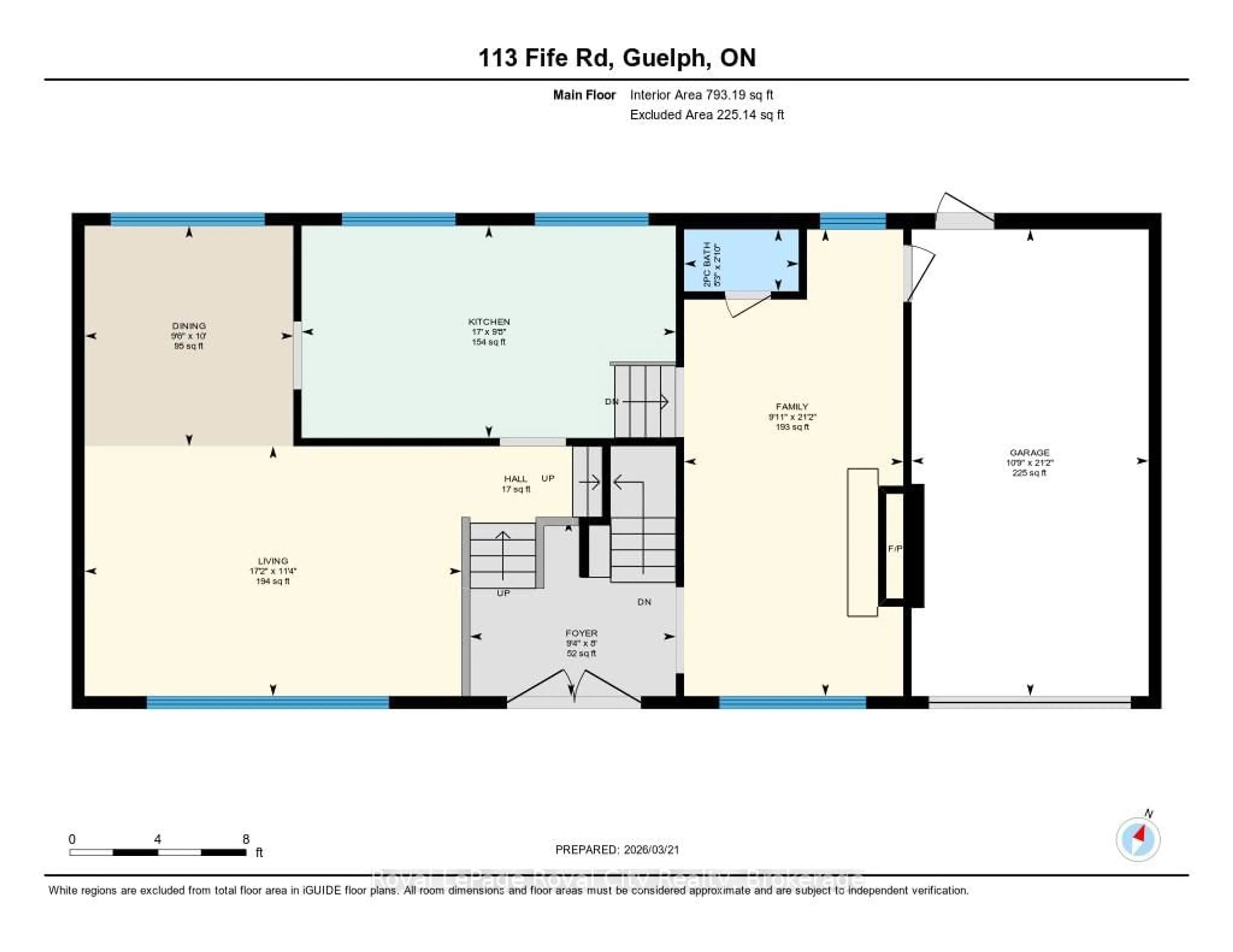 Floor plan for 113 Fife Rd, Guelph Ontario N1H 6X9