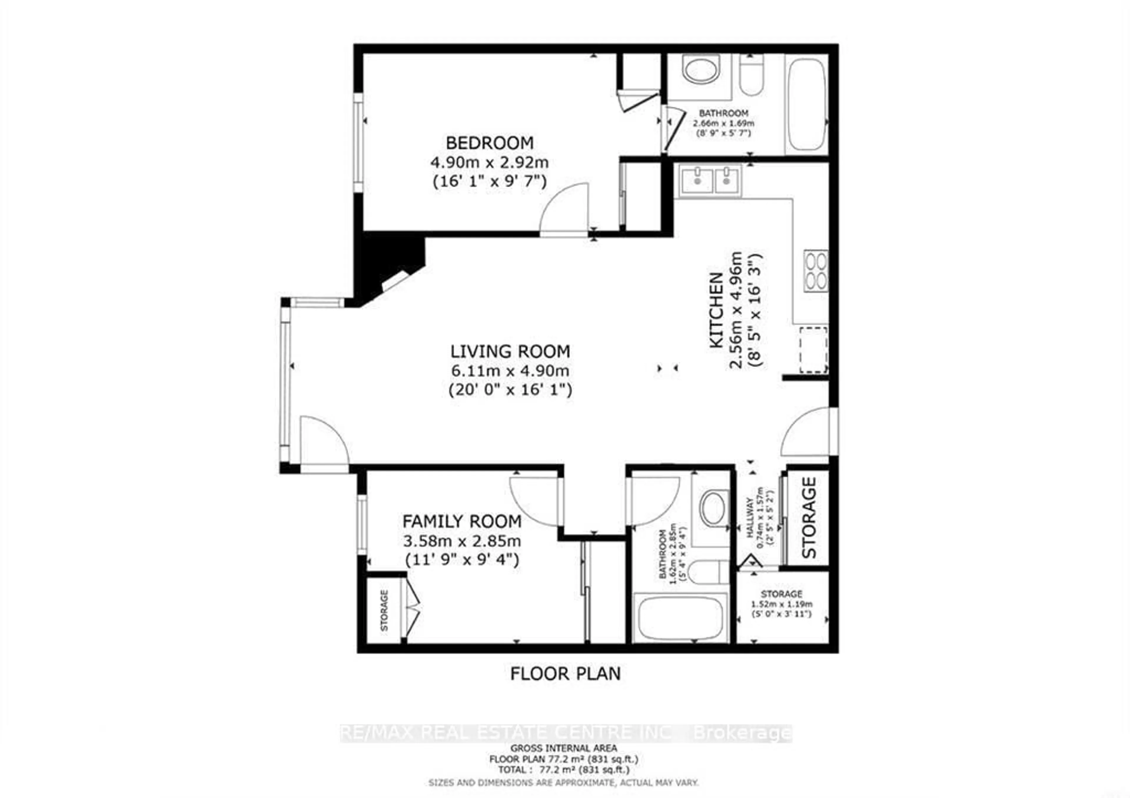 Floor plan for 15 Hofstetter Ave #403, Kitchener Ontario N2A 3Z7