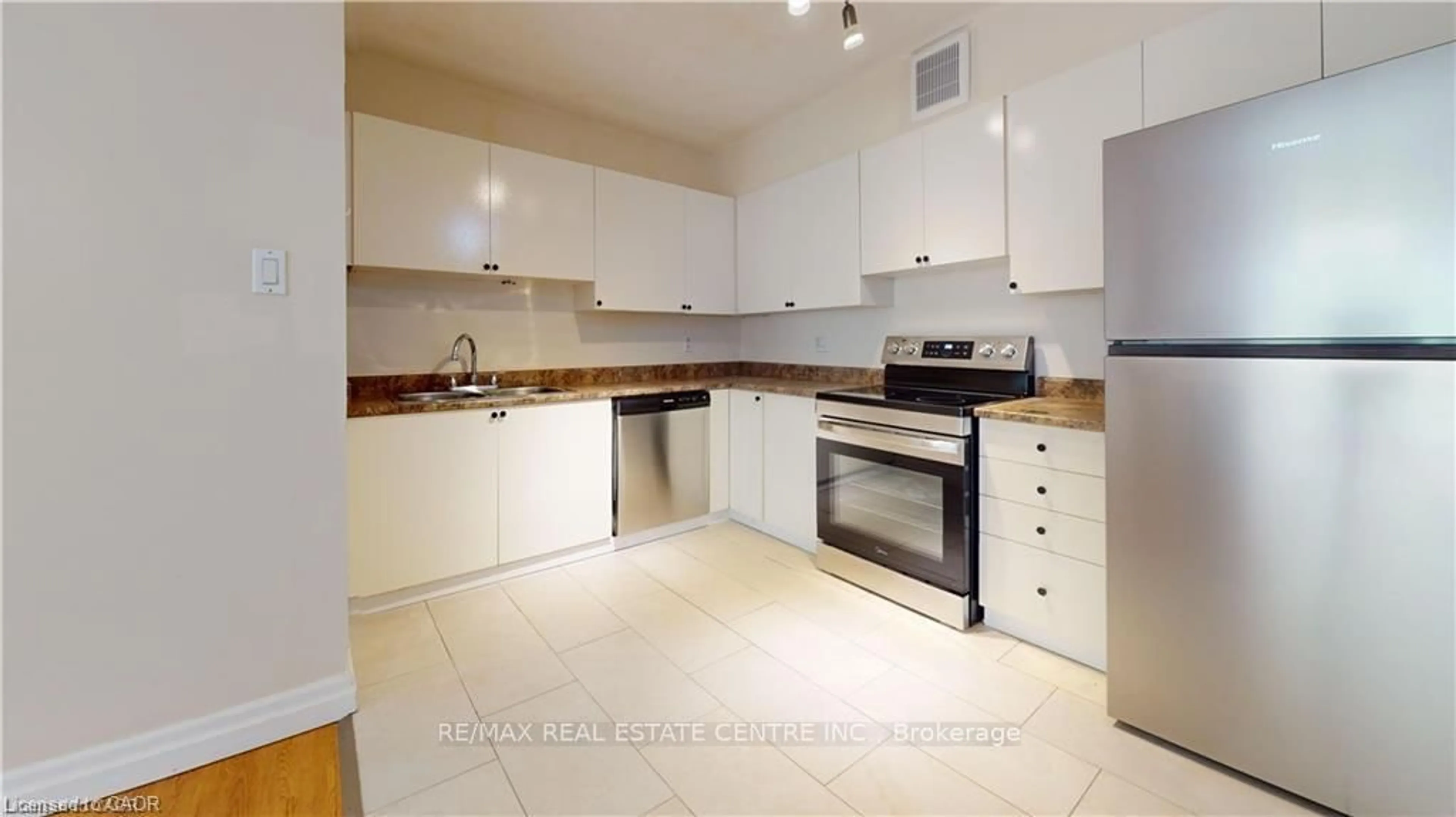 Standard kitchen, ceramic/tile floor for 15 Hofstetter Ave #403, Kitchener Ontario N2A 3Z7