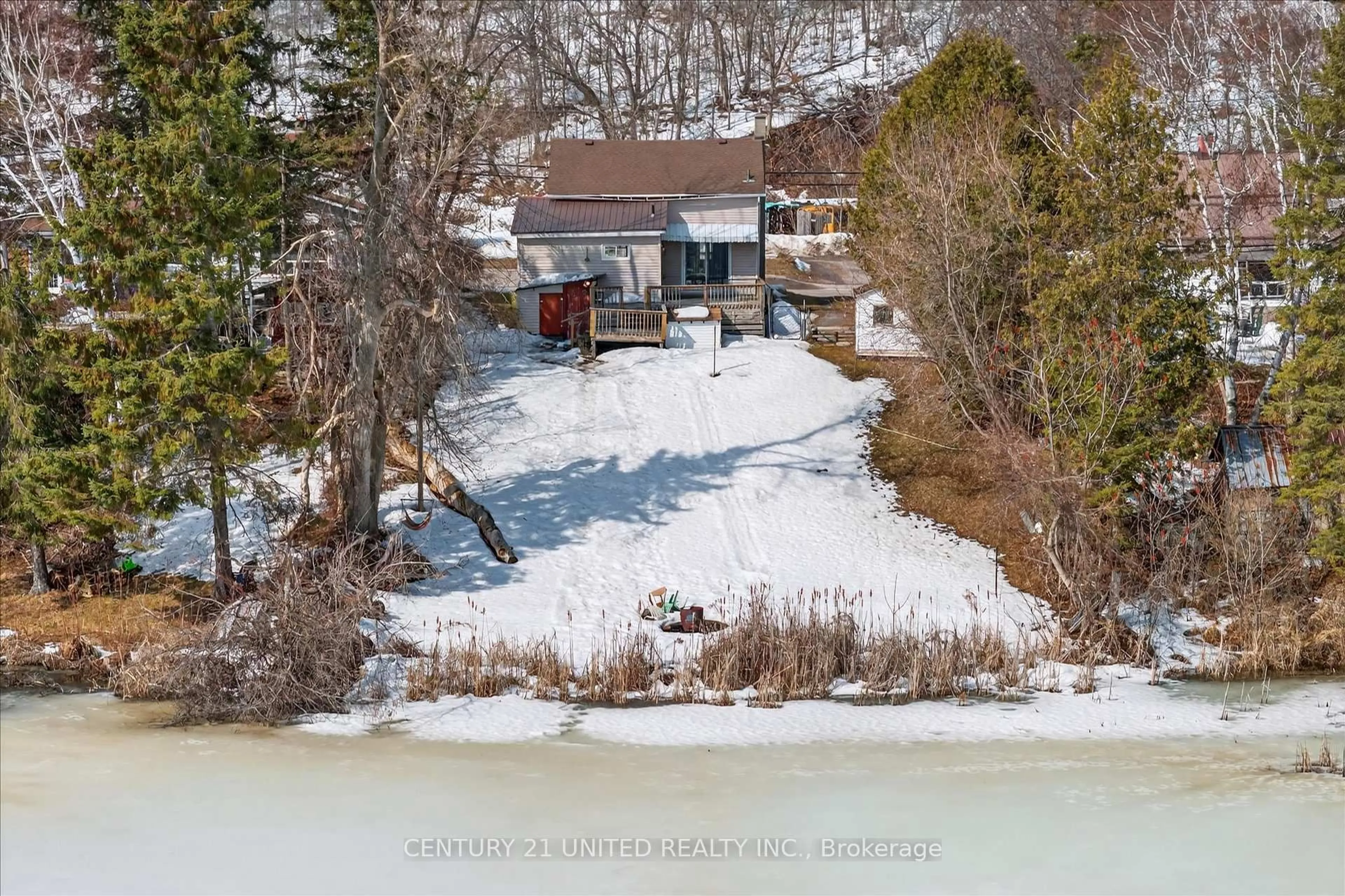 A pic from outside/outdoor area/front of a property/back of a property/a pic from drone, water/lake/river/ocean view for 4401 7 Highway, Asphodel-Norwood Ontario K0L 2V0