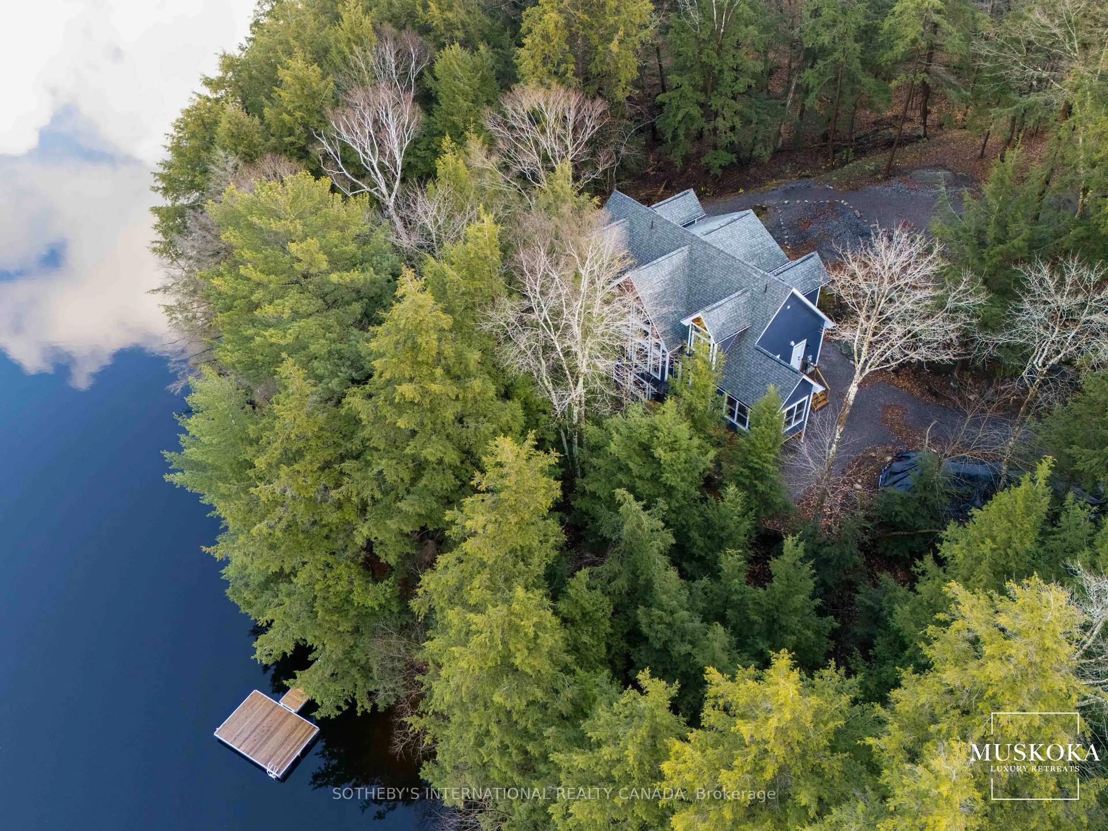 A pic from outside/outdoor area/front of a property/back of a property/a pic from drone, forest/trees view for 8091 Lake Joseph Rd #6, Muskoka Lakes Ontario P0C 1H0