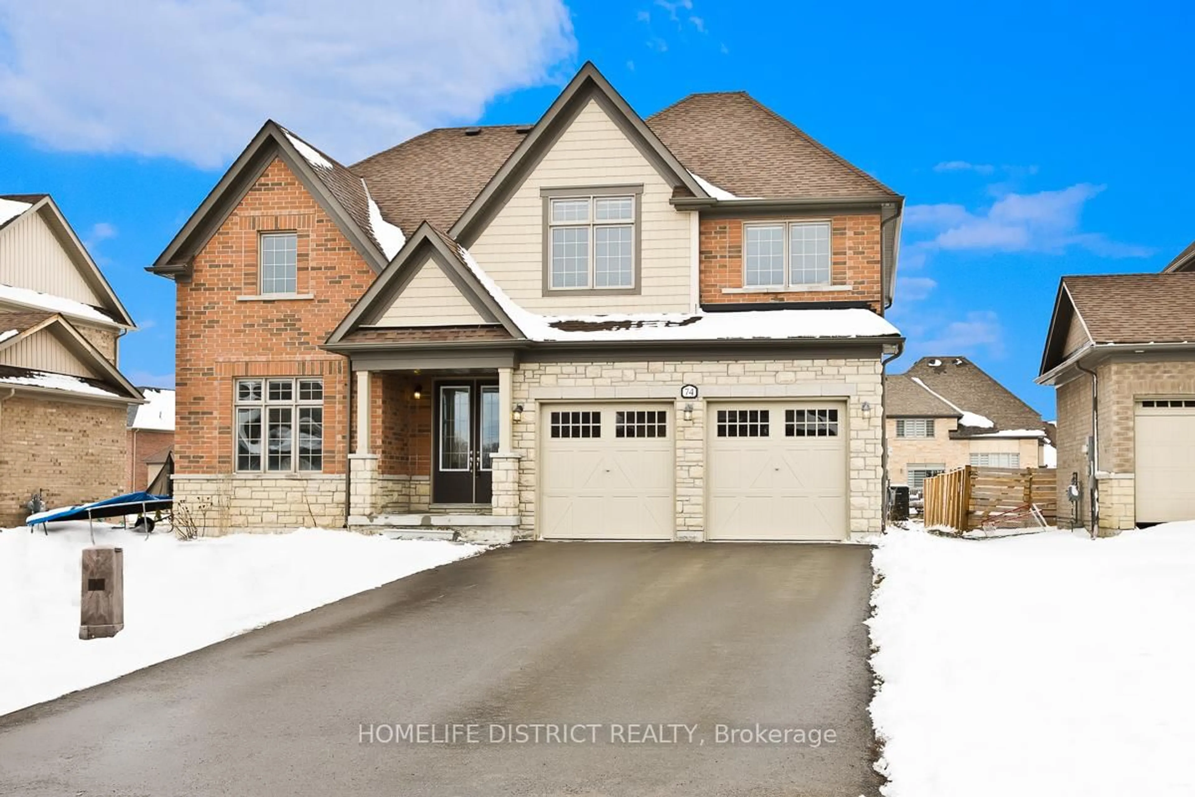 Home with brick exterior material, street for 74 Summer Breeze Dr, Prince Edward County Ontario L3Z 3A5