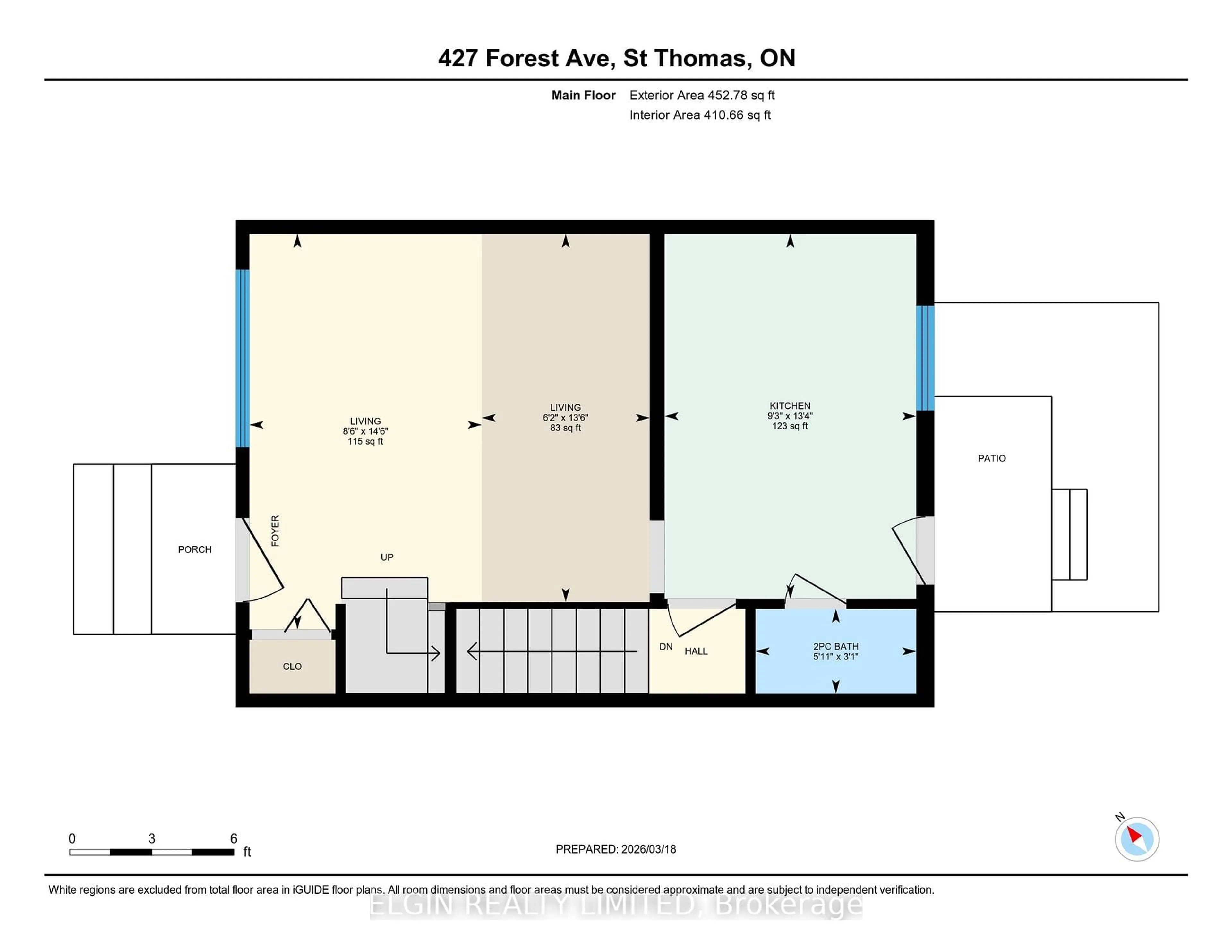 Floor plan for 427 Forest Ave, St. Thomas Ontario N5R 5G2