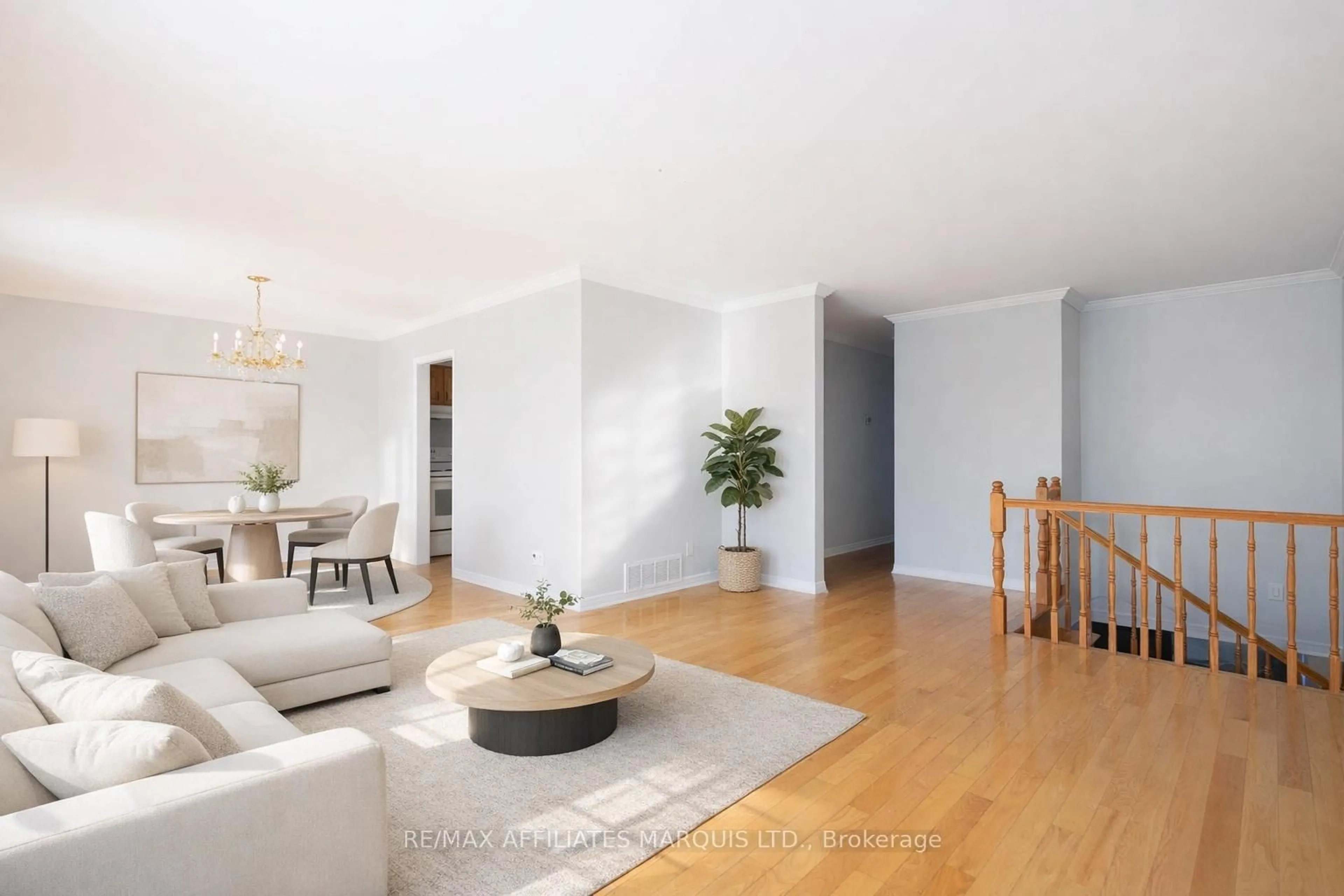 Living room with furniture, wood/laminate floor for 1901 Concorde Ave, Cornwall Ontario K6H 6M3