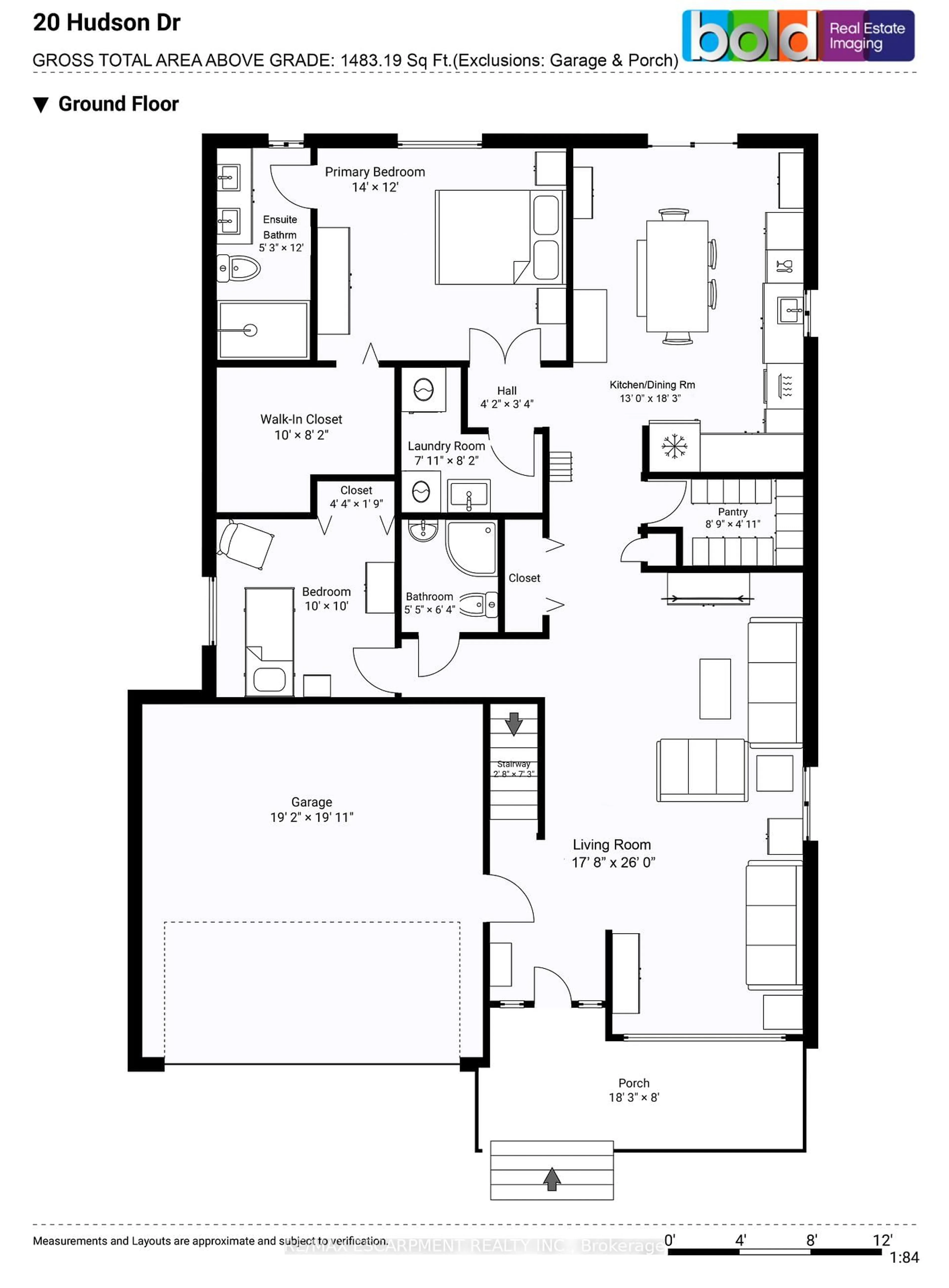 Floor plan for 20 Hudson Dr, Haldimand Ontario N0A 1E0