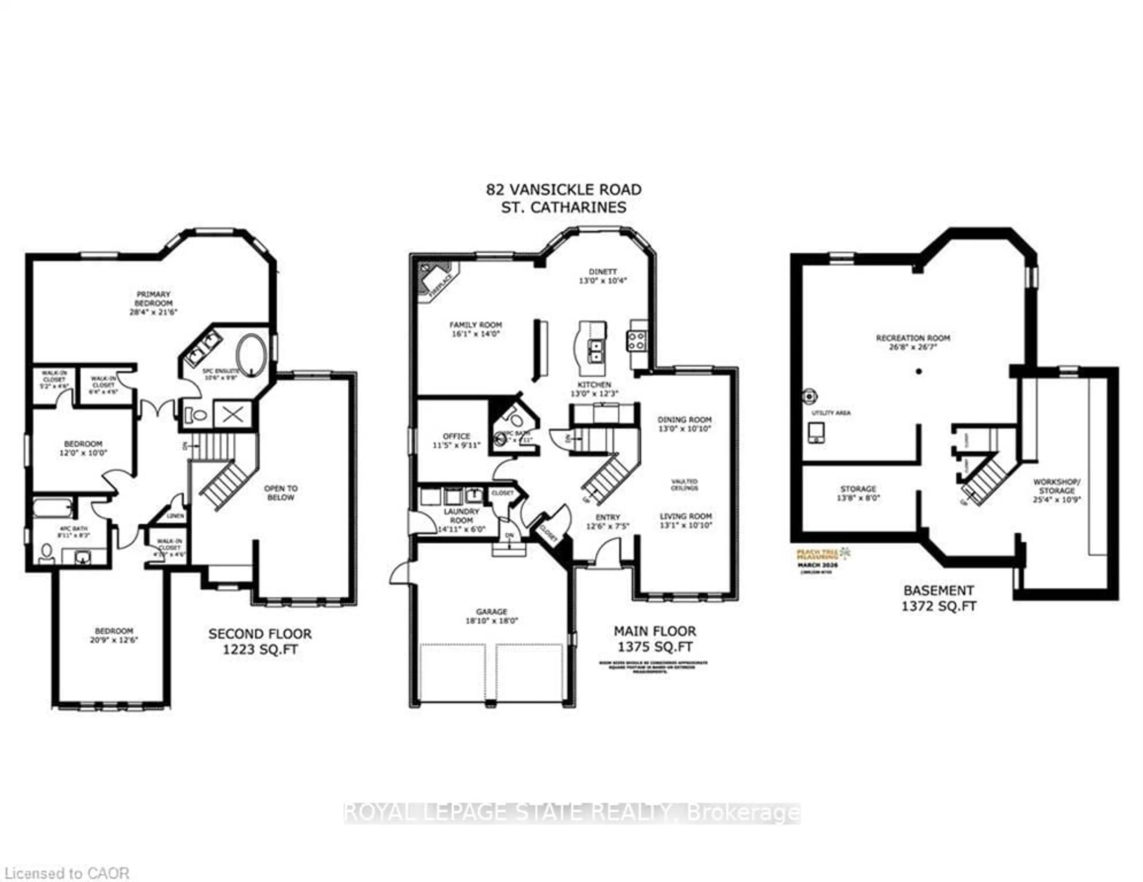 Floor plan for 82 Vansickle Rd, St. Catharines Ontario L2S 3Y6