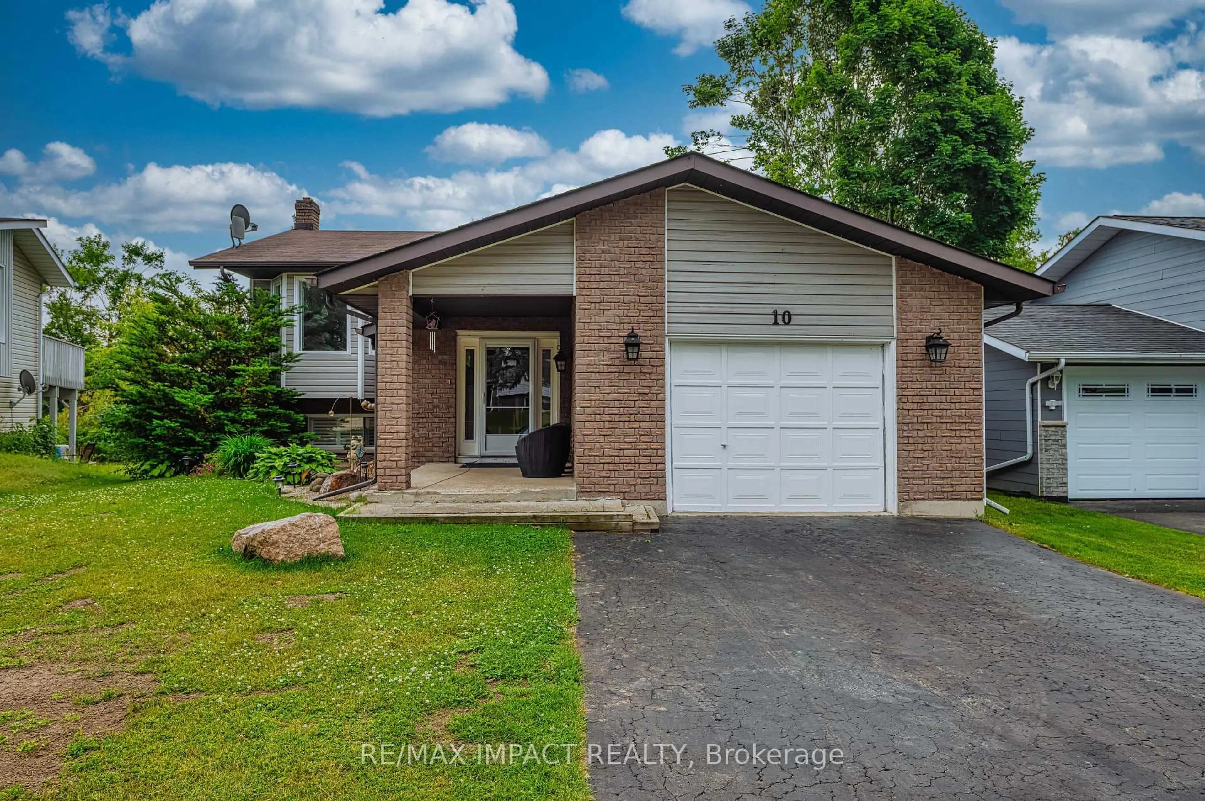 Home with brick exterior material, street for 10 Cedartree Lane, Kawartha Lakes Ontario K0M 1A0