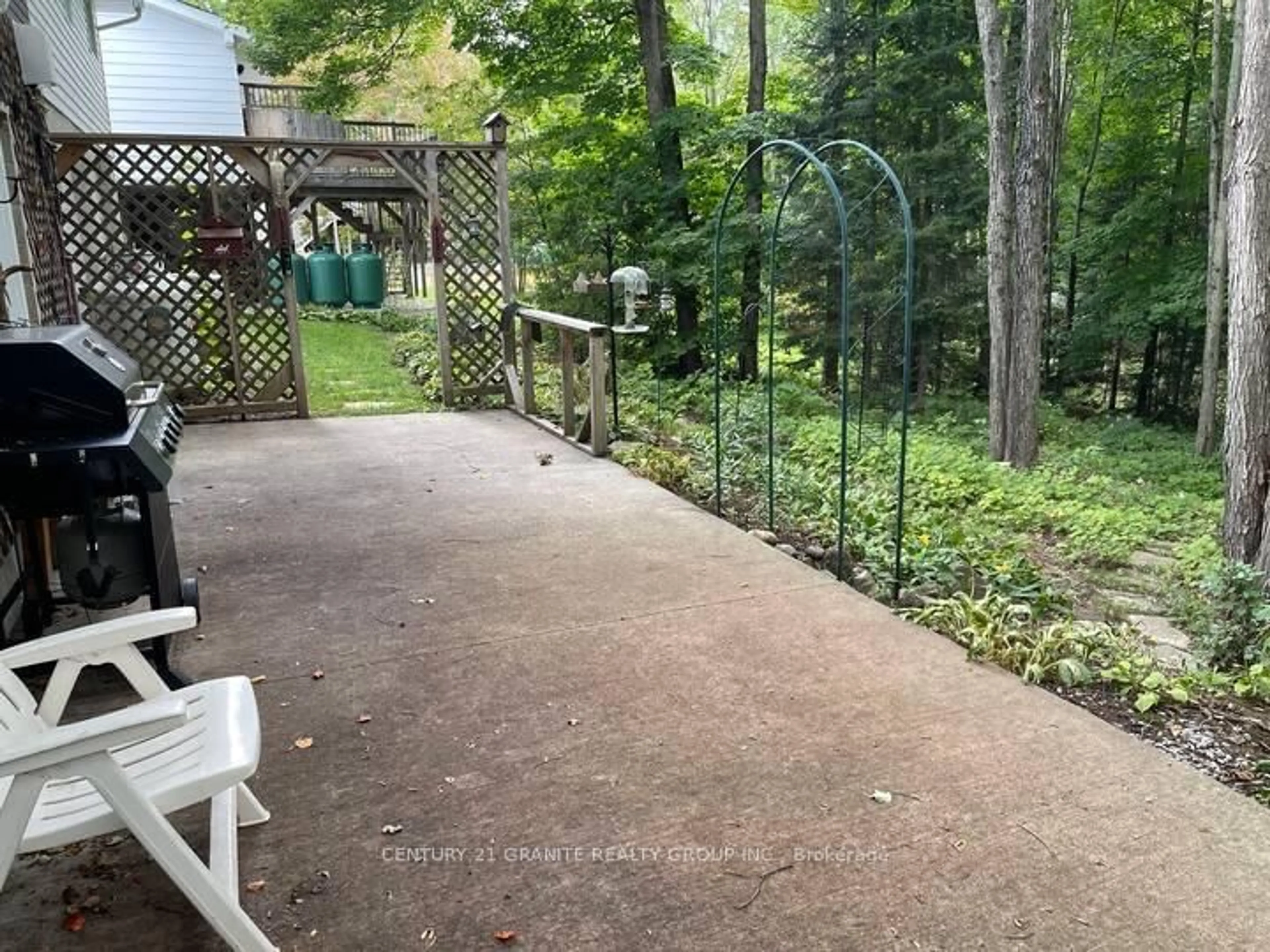 Patio, forest/trees view for 12 Forest Hill Rd, Bancroft Ontario K0L 1C0