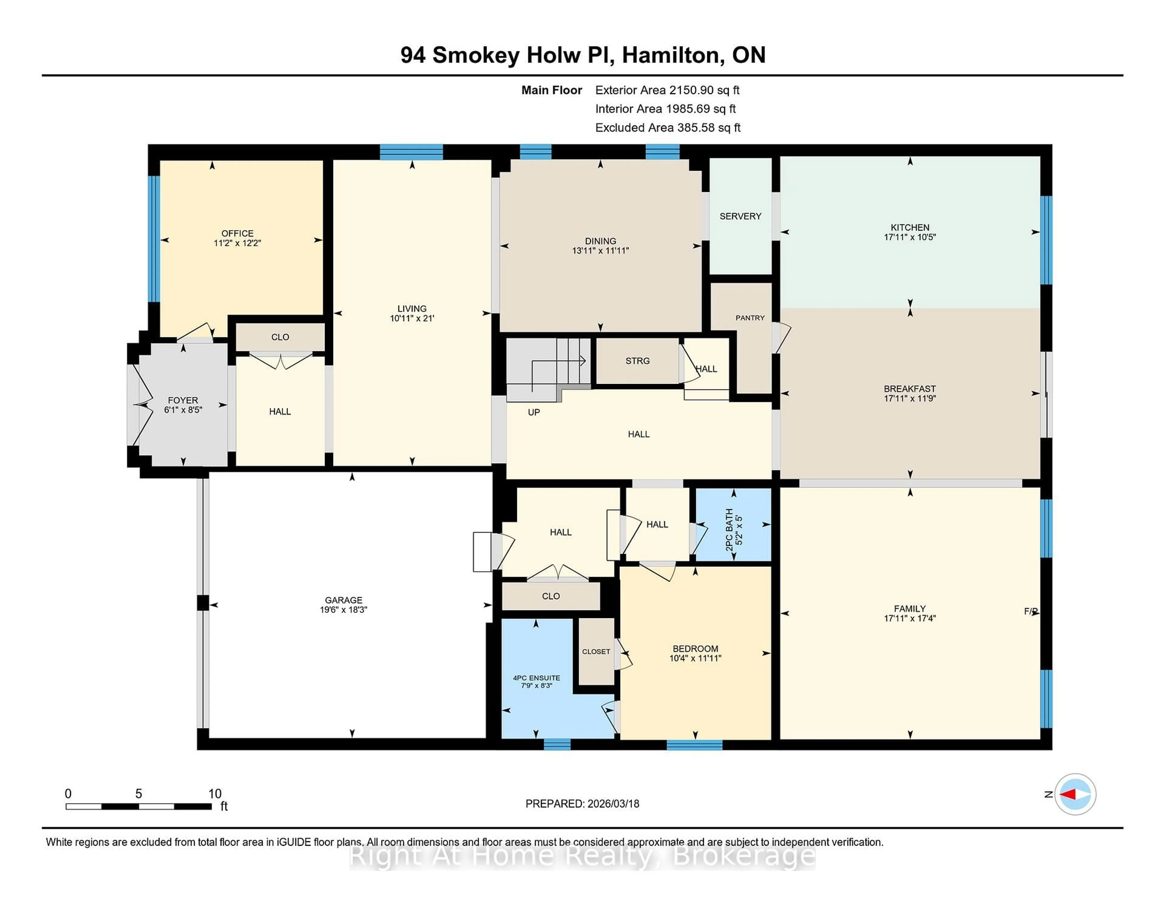 Floor plan for 94 Smokey Hollow Pl, Hamilton Ontario L0R 2H1