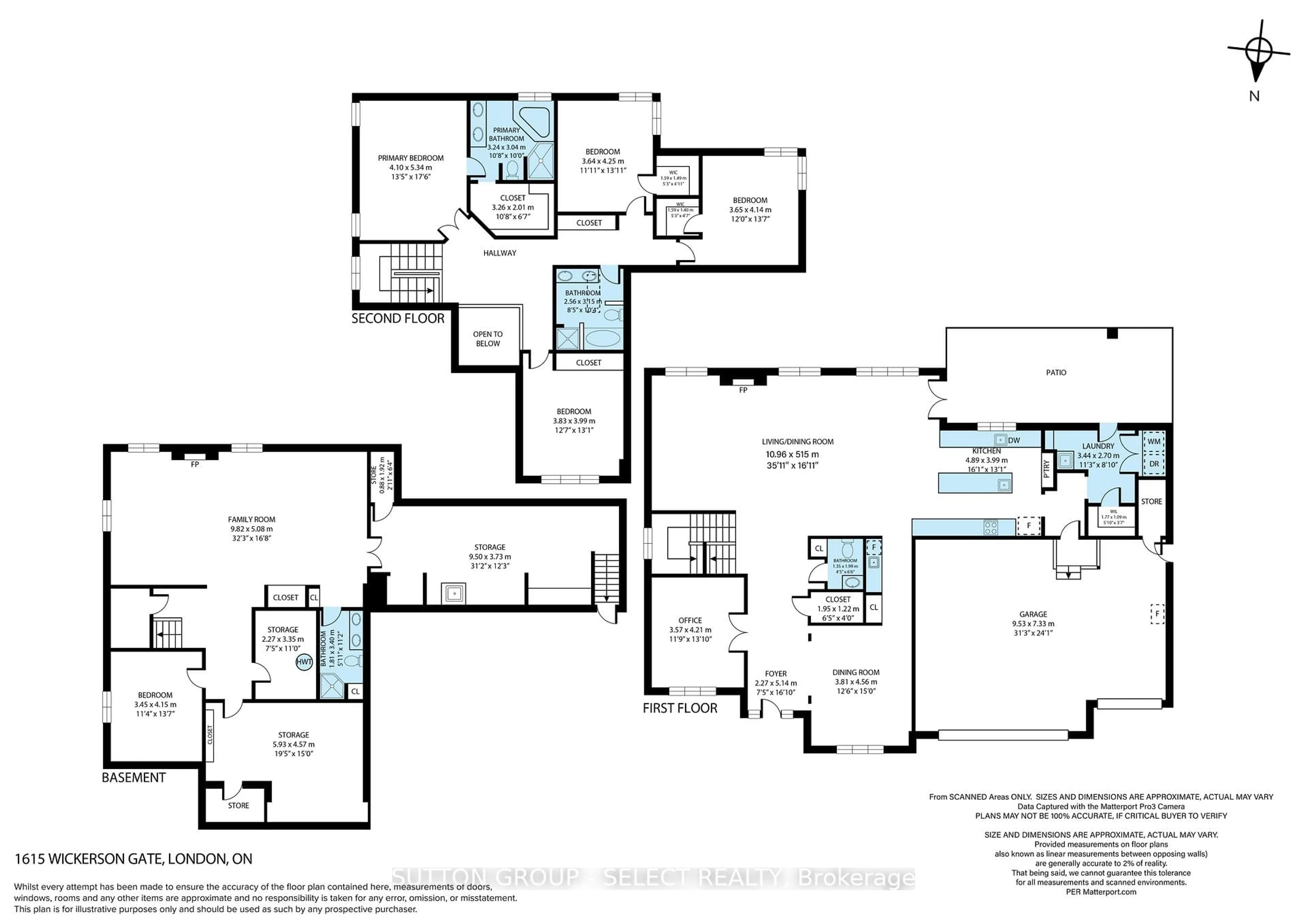 Floor plan for 1615 Wickerson Gate, London South Ontario N6K 0C3