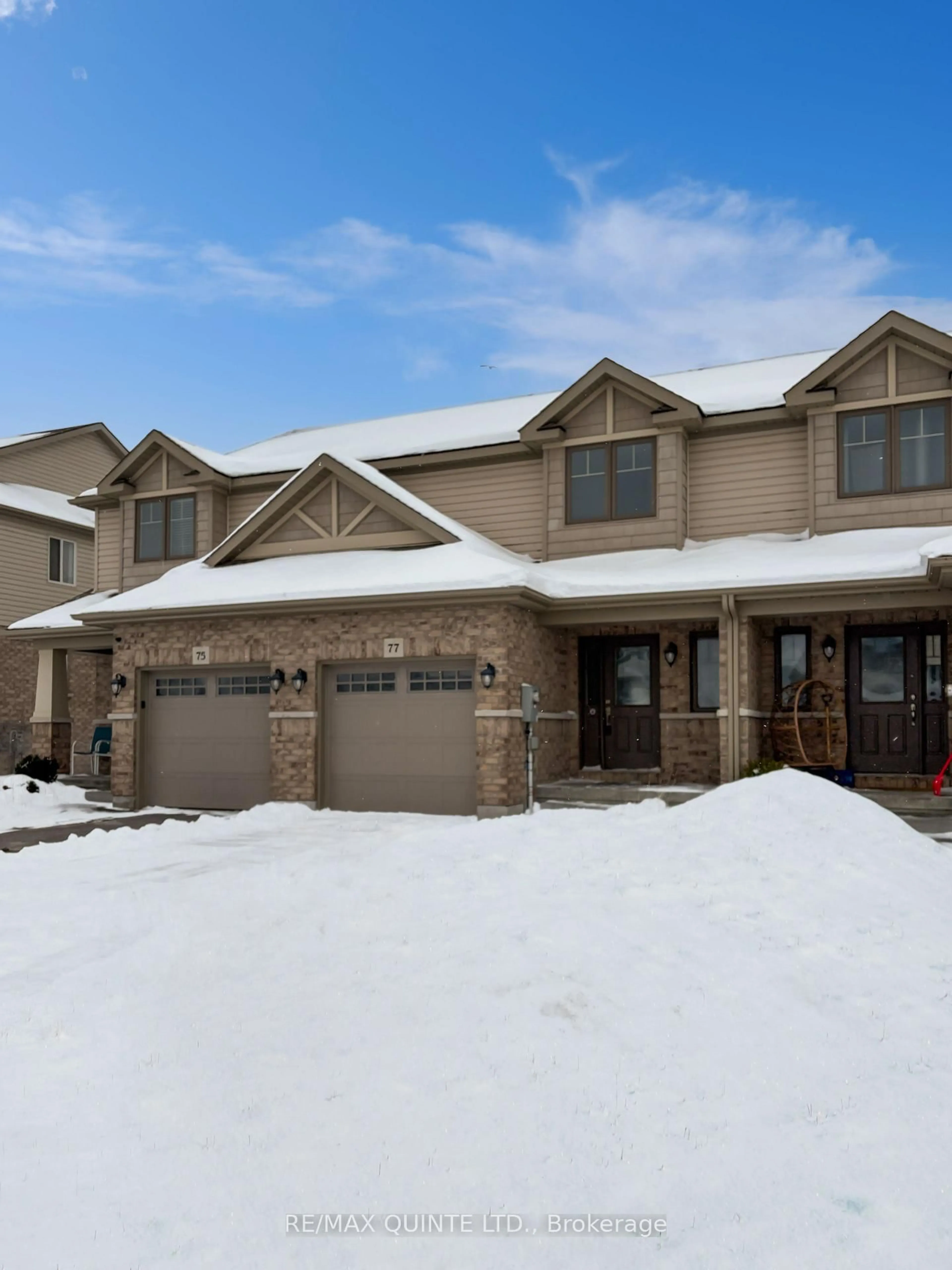 Home with brick exterior material, street for 77 Mountain Ash Dr, Belleville Ontario K8N 0E3