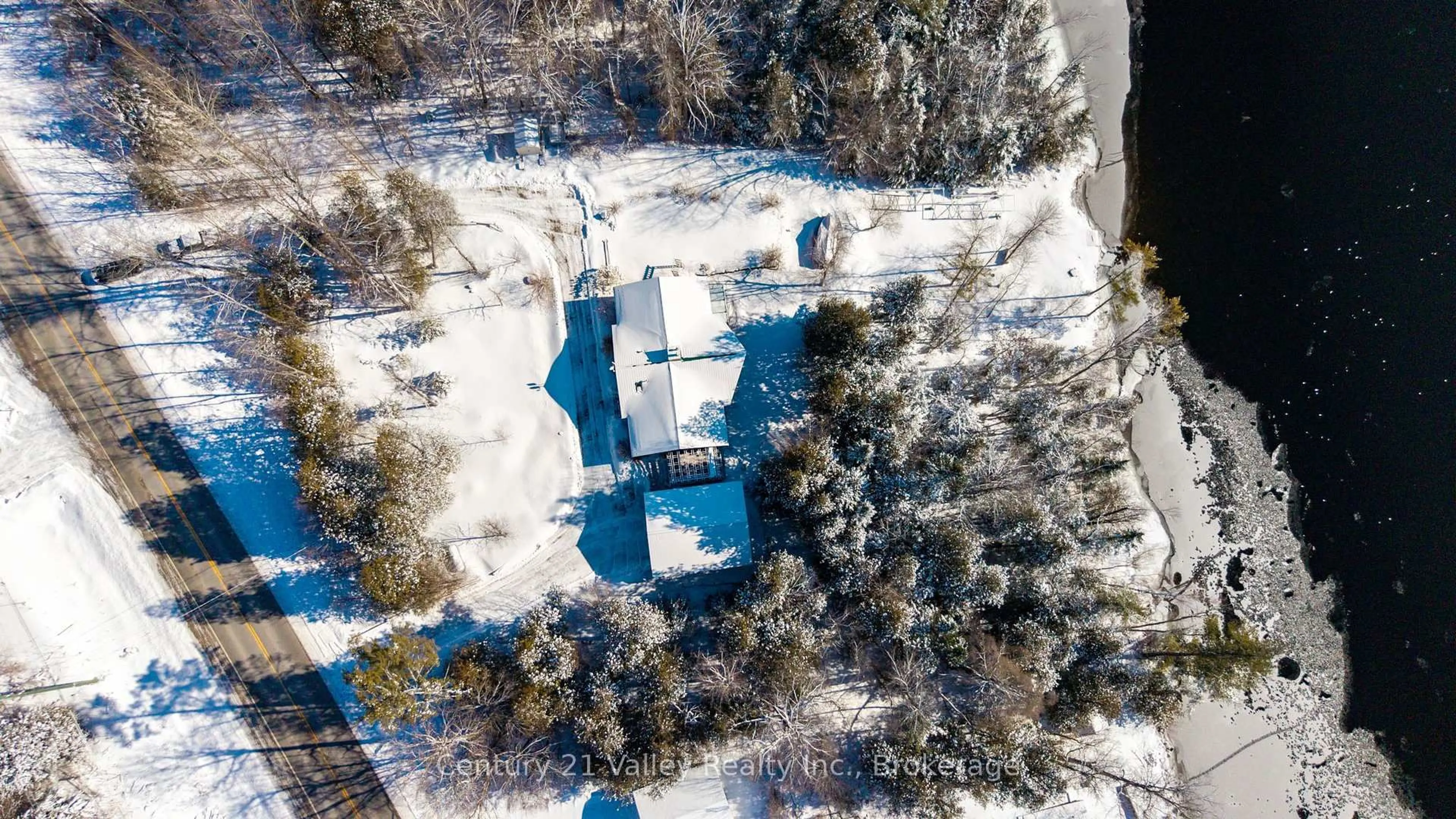 A pic from outside/outdoor area/front of a property/back of a property/a pic from drone, water/lake/river/ocean view for 3537 Calabogie Rd, Burnstown Ontario K0J 1G0