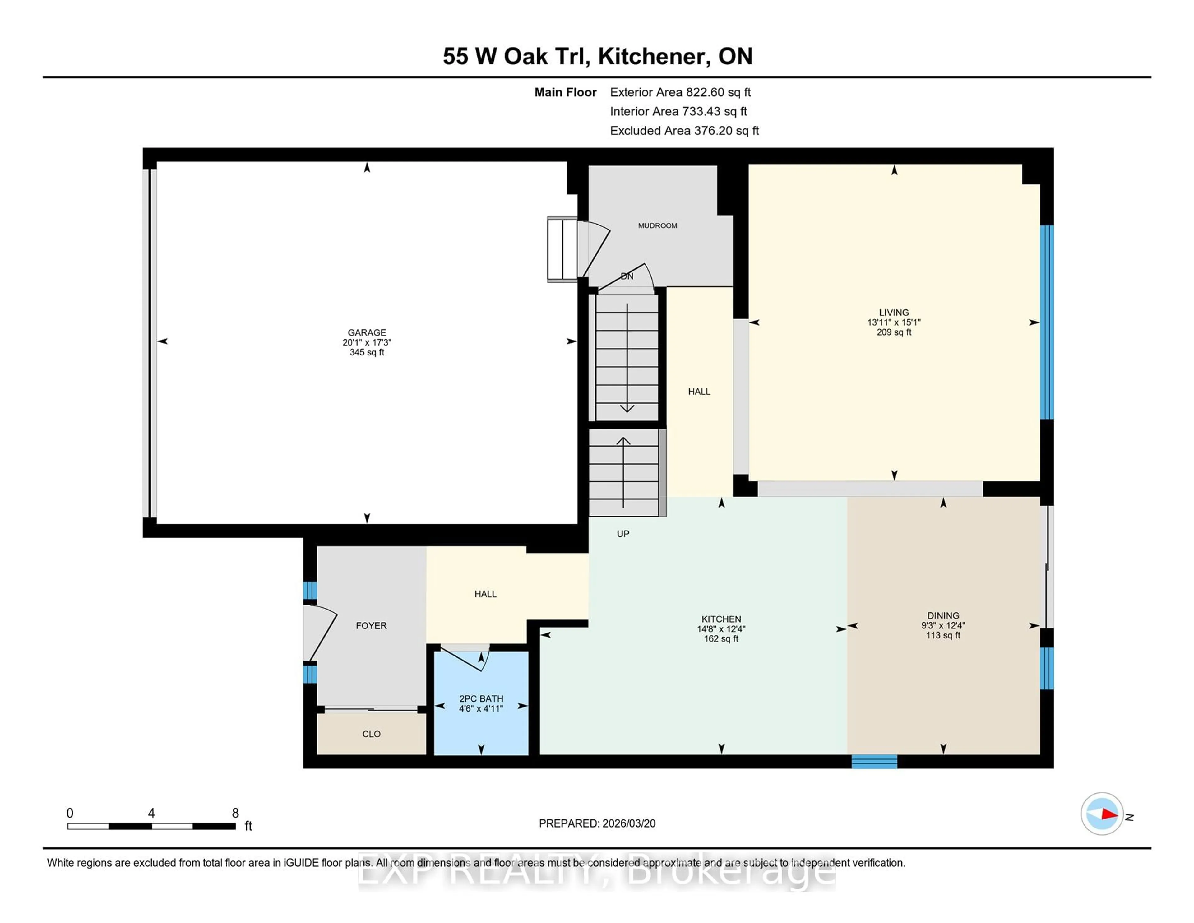 Floor plan for 55 West Oak Tr, Kitchener Ontario N2R 0L1