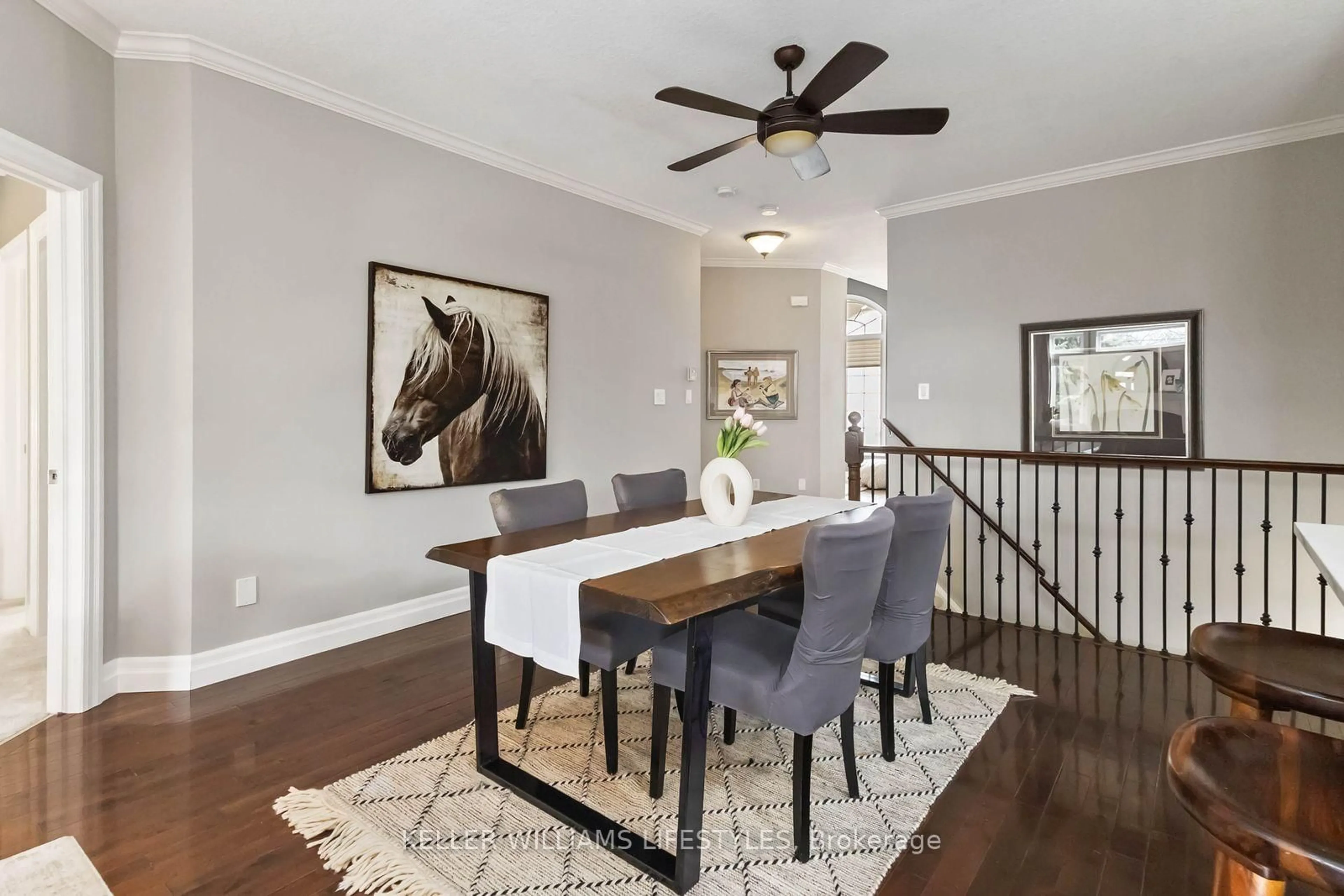 Dining room, wood/laminate floor for 1 St. John's Dr #9, London North Ontario N0M 1C0