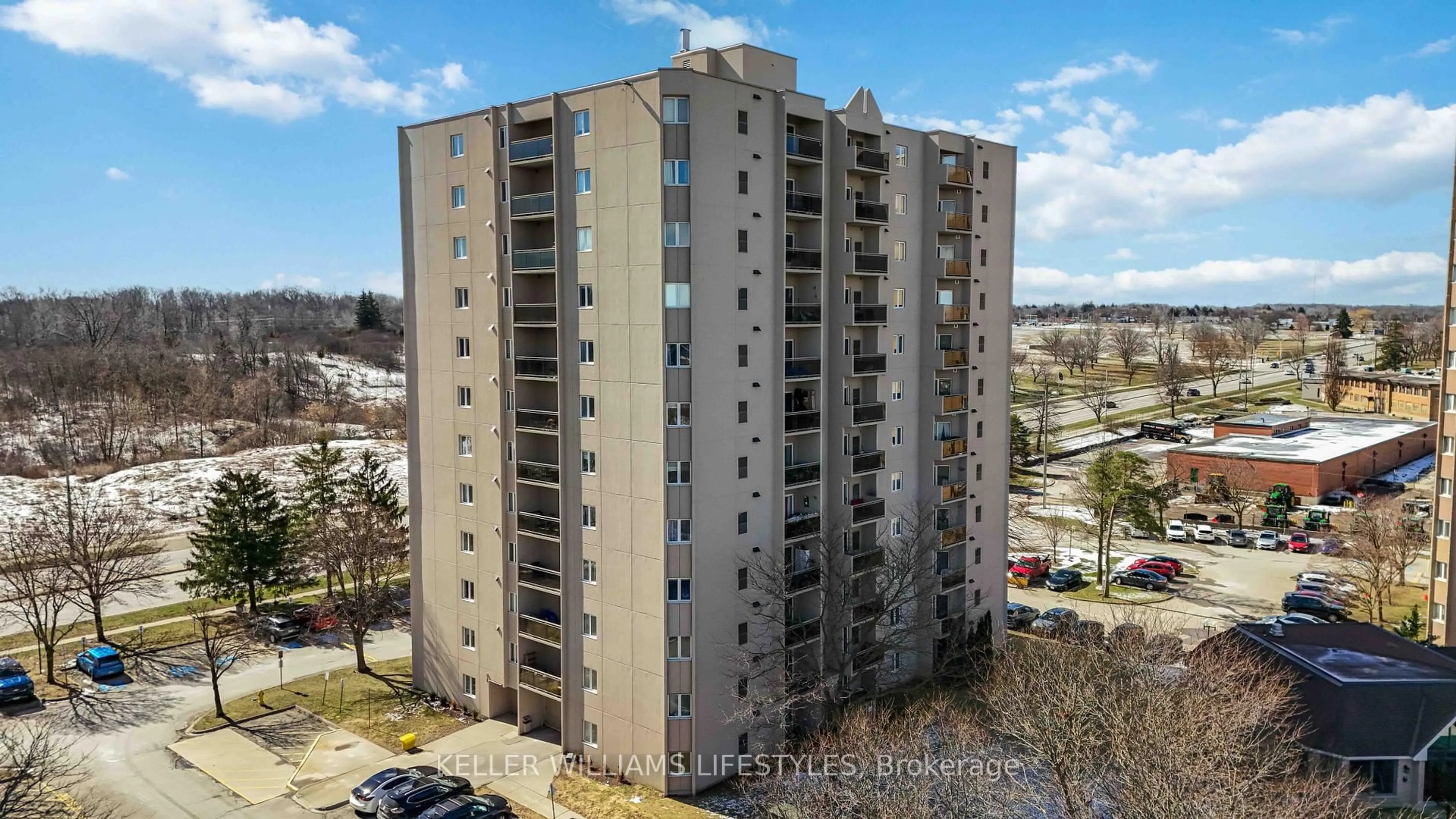 A pic from outside/outdoor area/front of a property/back of a property/a pic from drone, unknown for 858 Commissioners Rd #904, London South Ontario N6C 5Y5