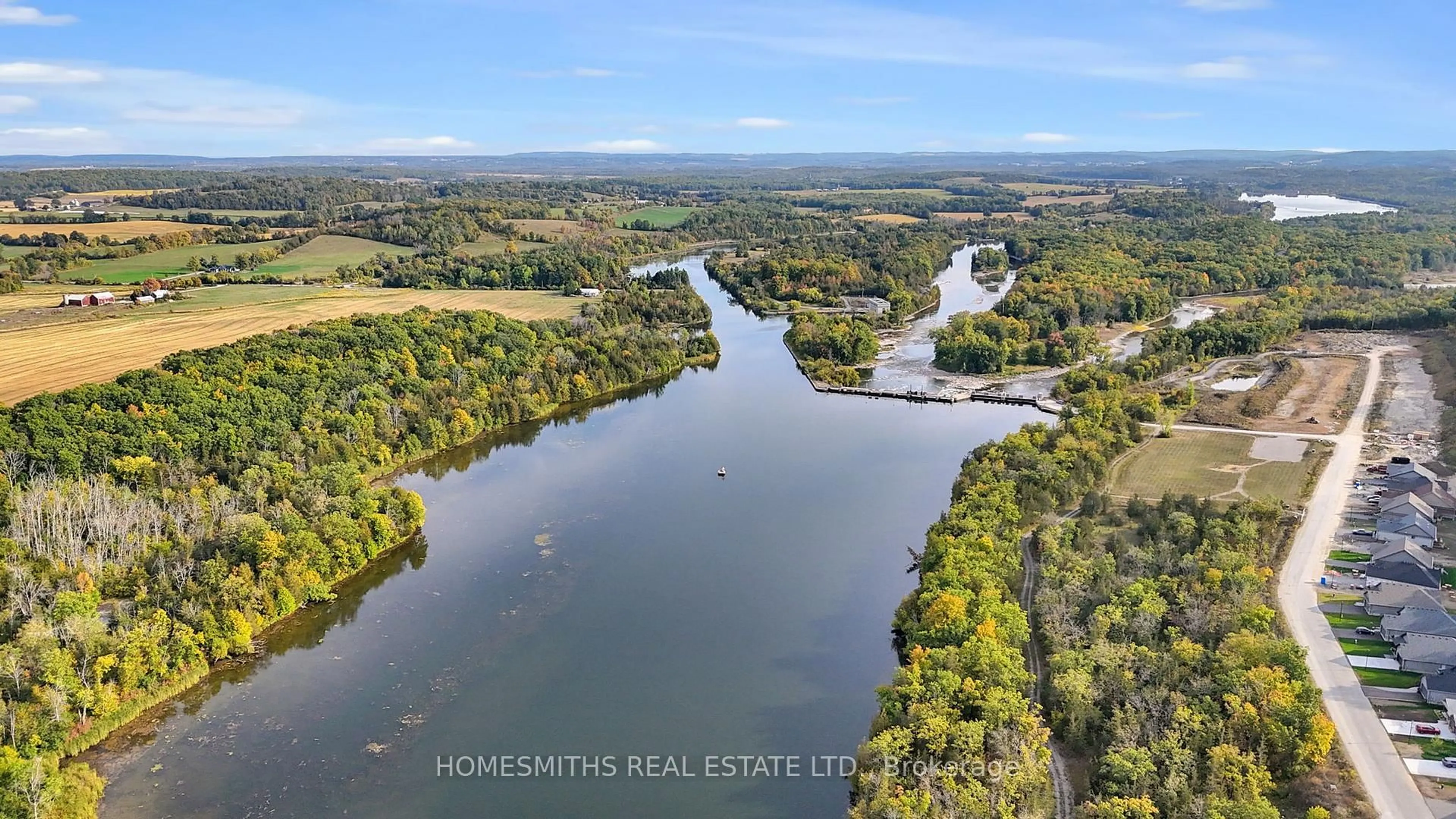 A pic from outside/outdoor area/front of a property/back of a property/a pic from drone, water/lake/river/ocean view for 12 Riverside Tr, Trent Hills Ontario K0L 1L0
