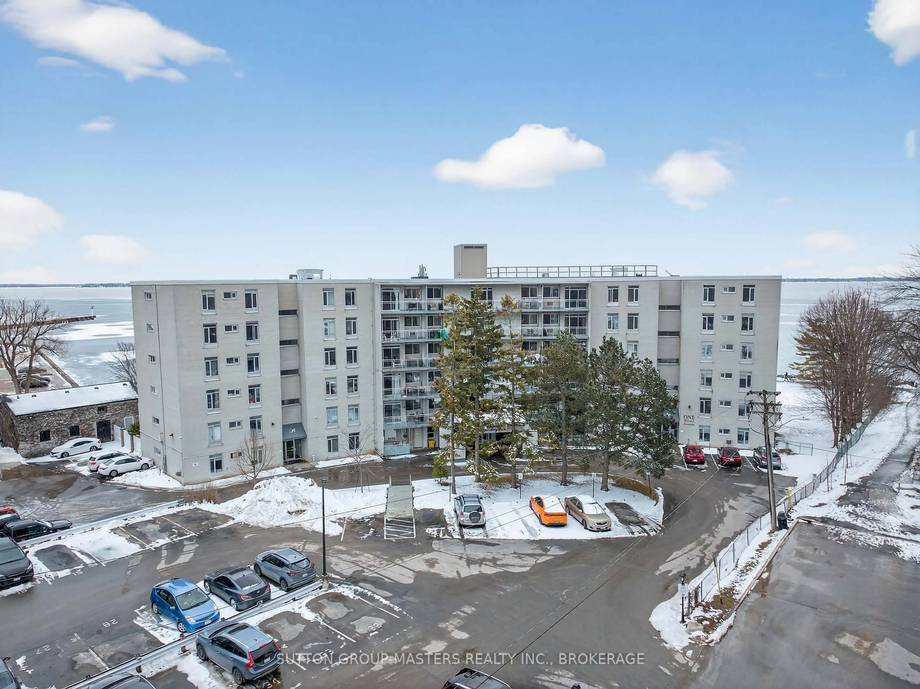 A pic from outside/outdoor area/front of a property/back of a property/a pic from drone, unknown for 1 Mowat Ave #401, Kingston Ontario K7M 1J8