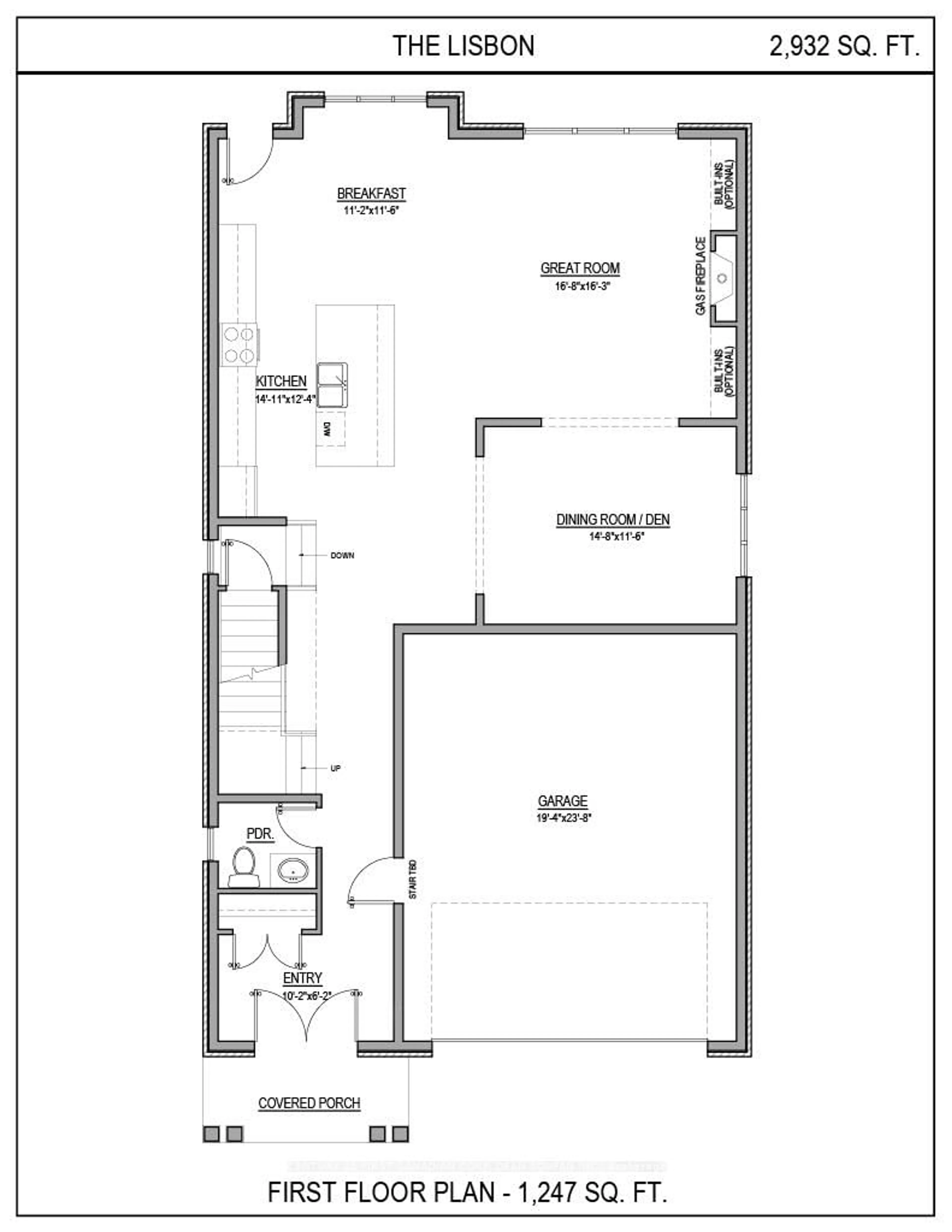 Floor plan for Lot 21 Virtue Dr, London South Ontario N6K 4N7