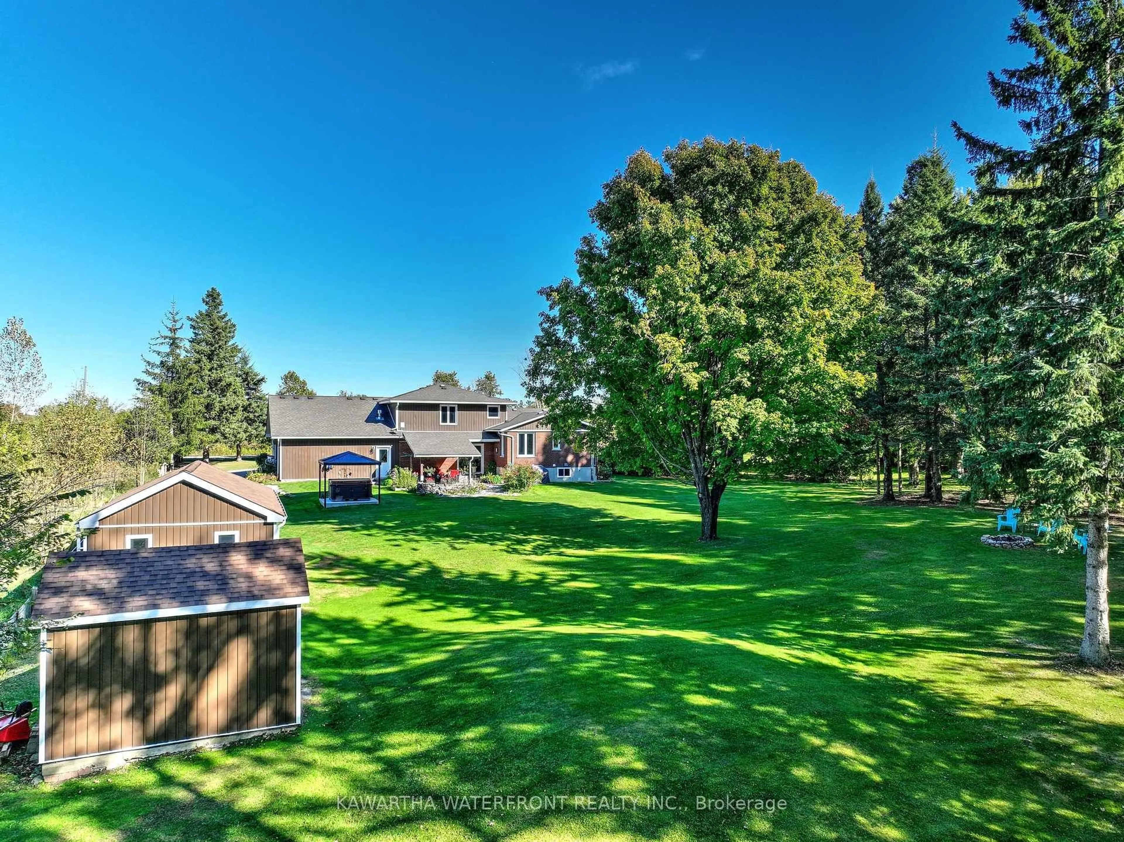 A pic from outside/outdoor area/front of a property/back of a property/a pic from drone, unknown for 33 Northline Rd, Kawartha Lakes Ontario K0M 1N0