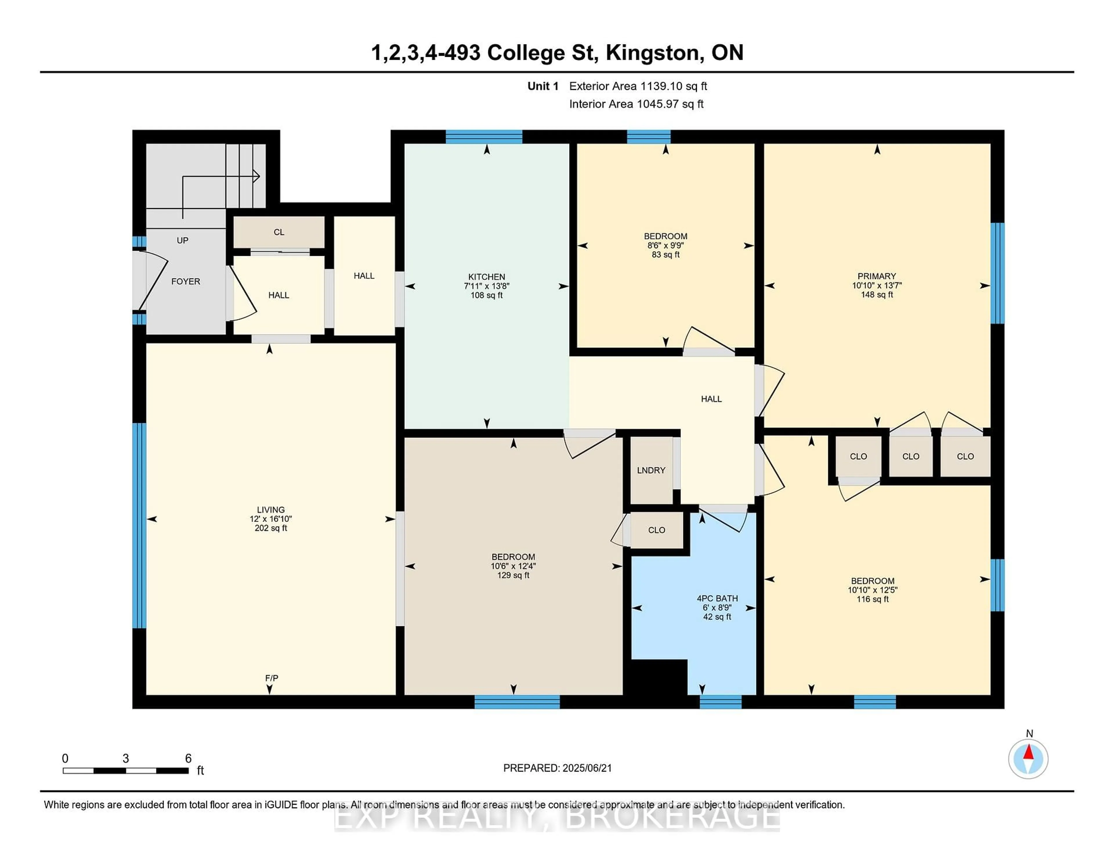 Floor plan for 493 COLLEGE St, Kingston Ontario K7L 4M8