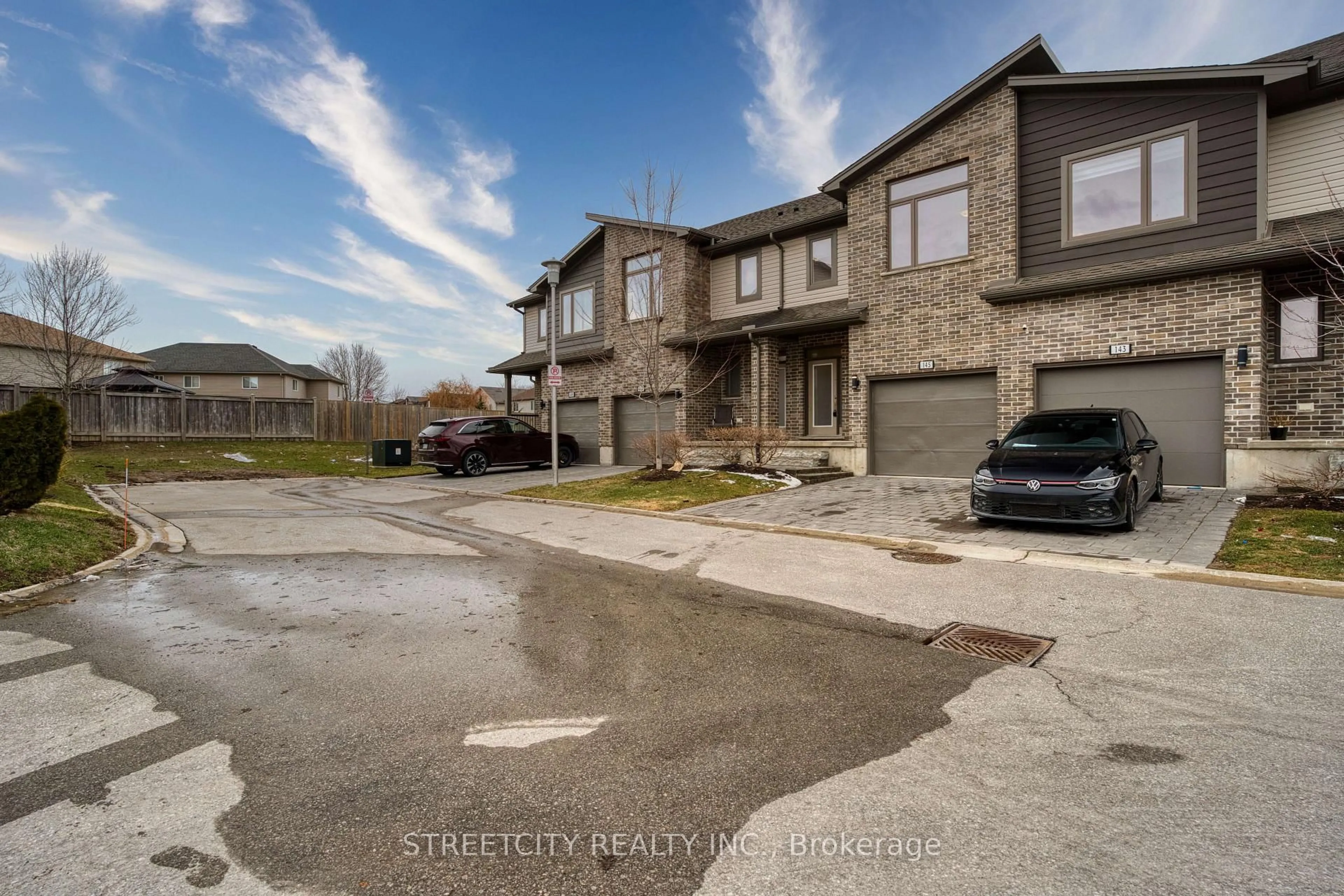 A pic from outside/outdoor area/front of a property/back of a property/a pic from drone, street for 1960 DALMAGARRY Rd #145, London North Ontario N6G 0T8