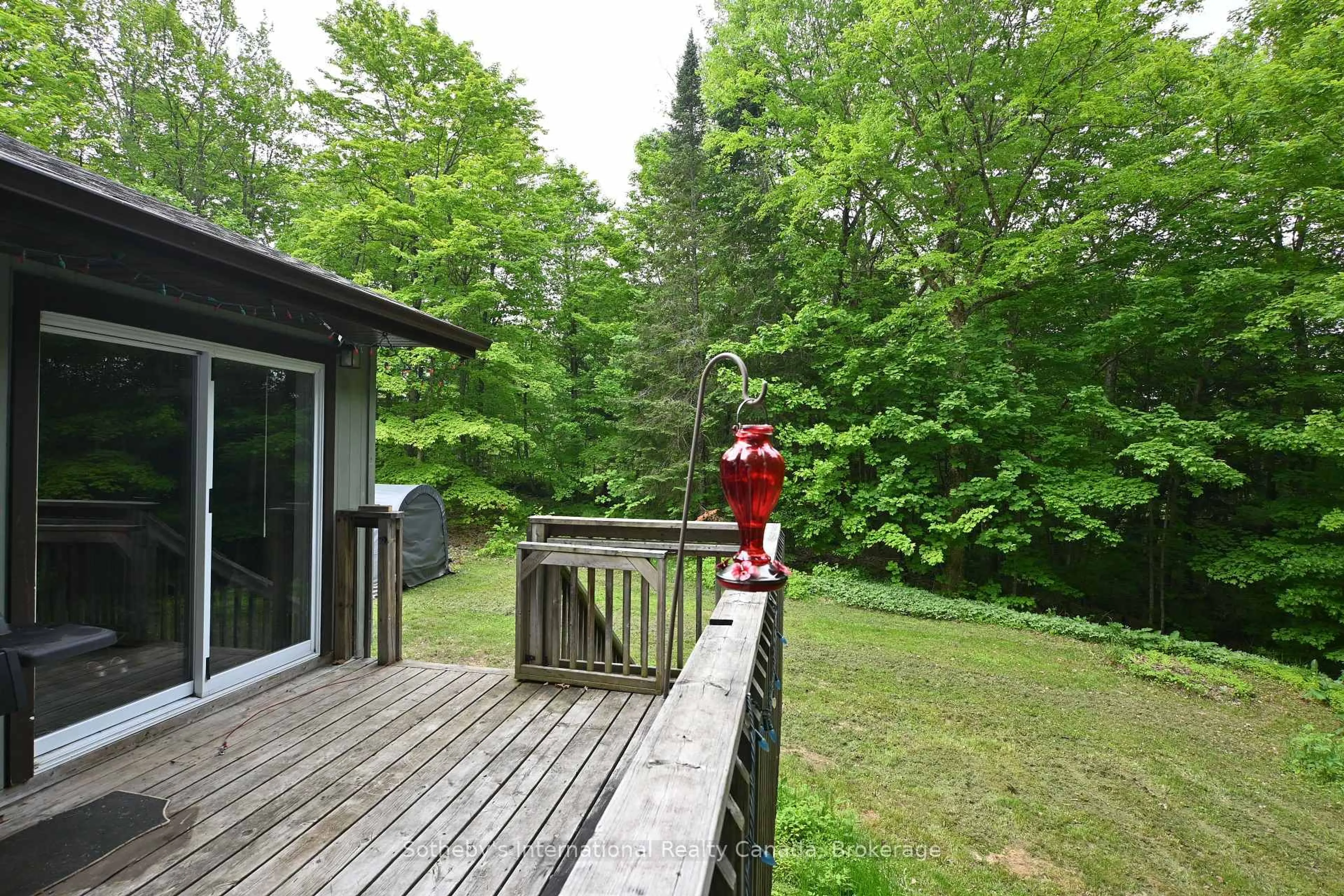 Patio, forest/trees view for 48 Miller Dr, McDougall Ontario P2A 2W7