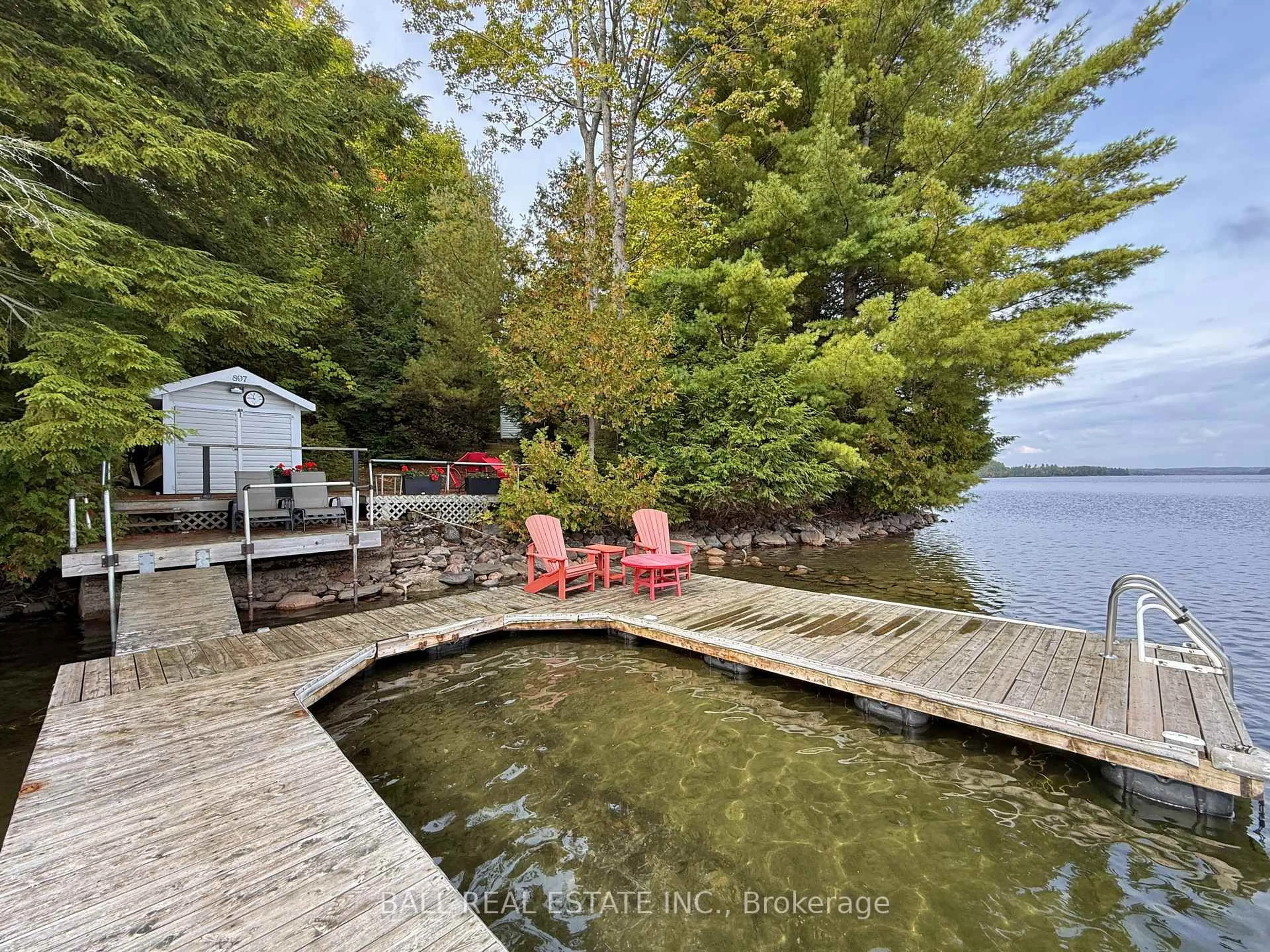Patio, water/lake/river/ocean view for 551 Renwick Rd, North Kawartha Ontario K0L 1A0