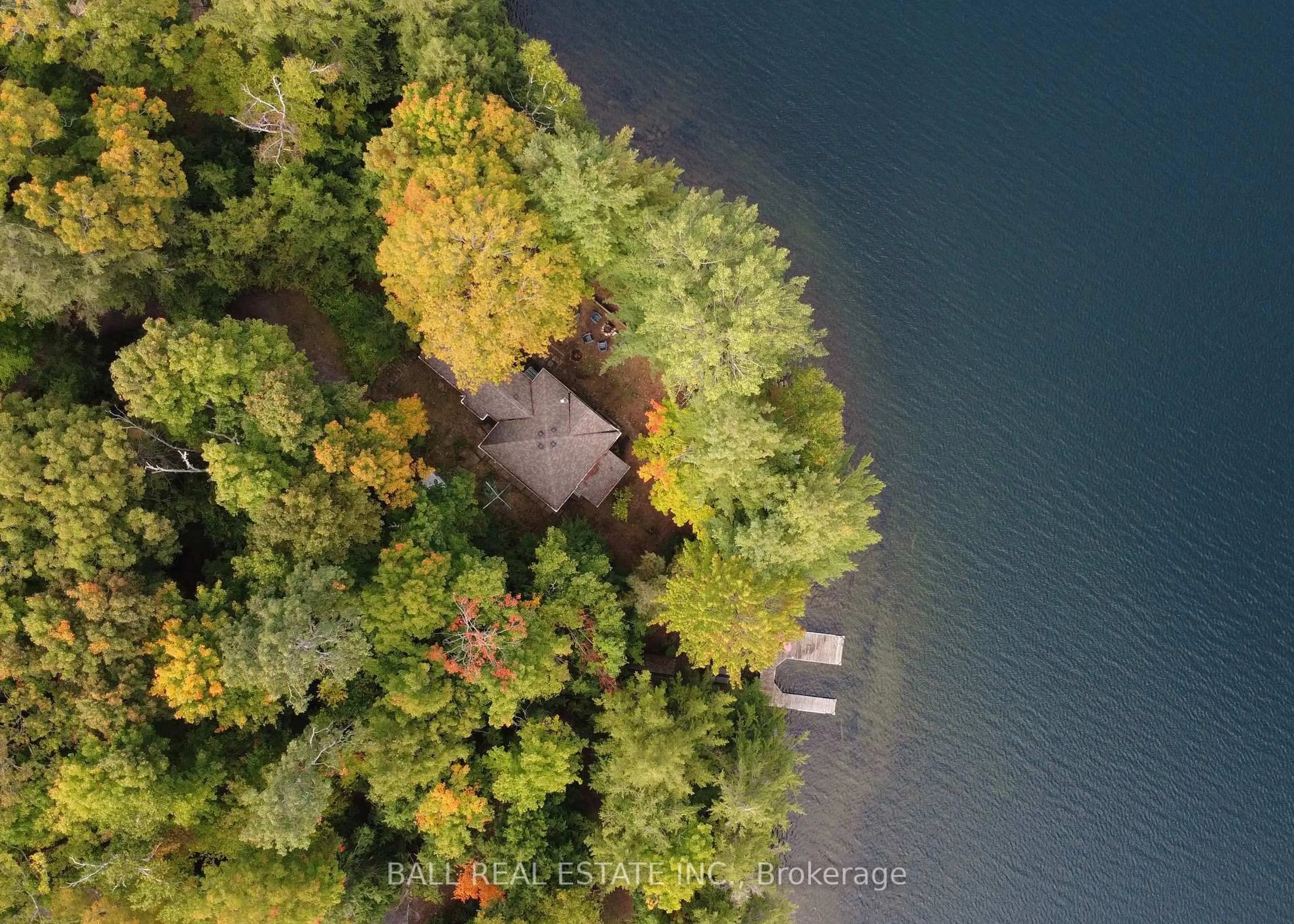 A pic from outside/outdoor area/front of a property/back of a property/a pic from drone, water/lake/river/ocean view for 551 Renwick Rd, North Kawartha Ontario K0L 1A0