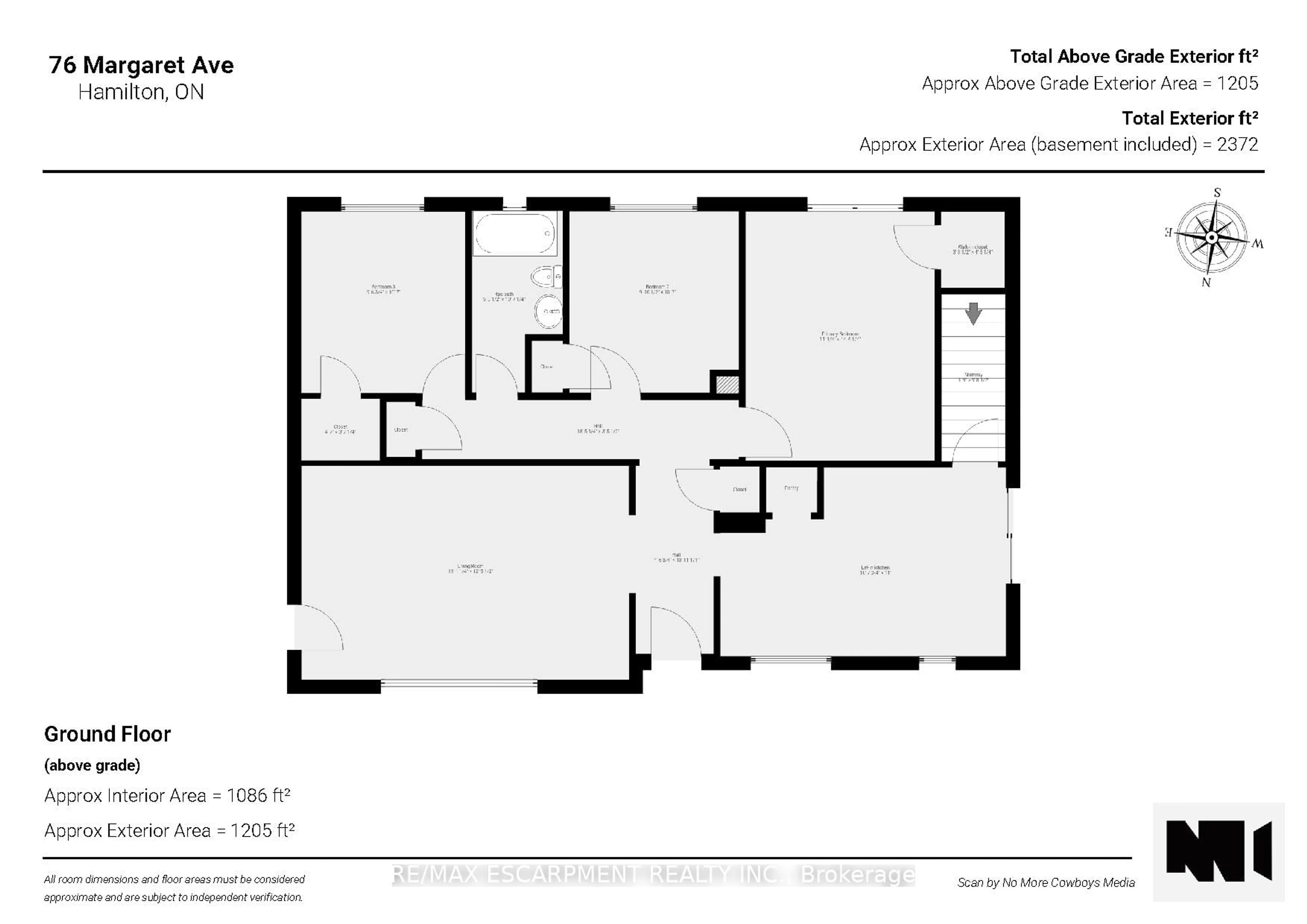Floor plan for 76 MARGARET Ave, Hamilton Ontario L8G 3G5