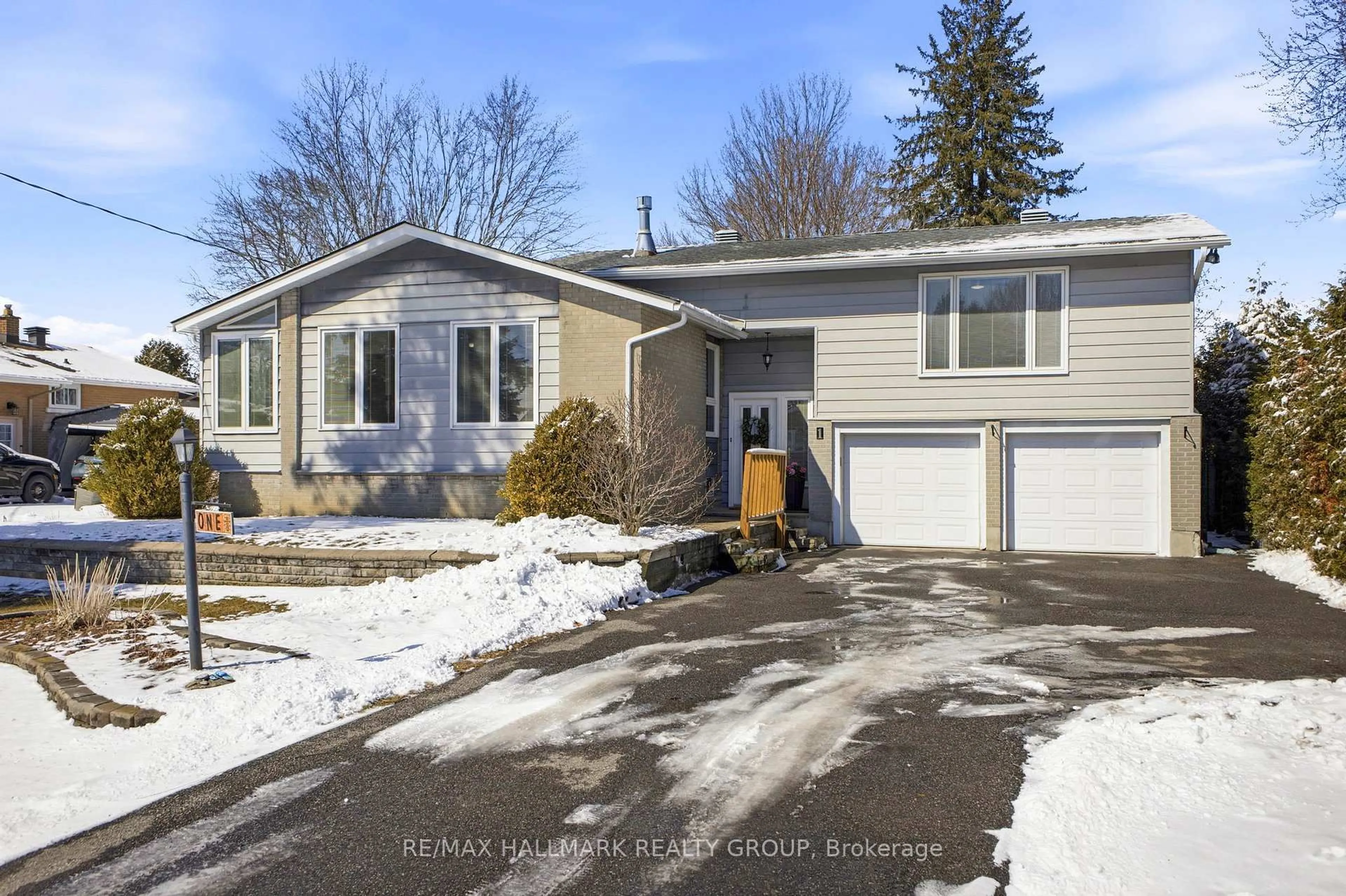 Home with vinyl exterior material, street for 1 Howden Ave, Nepean Ontario K2G 3H3